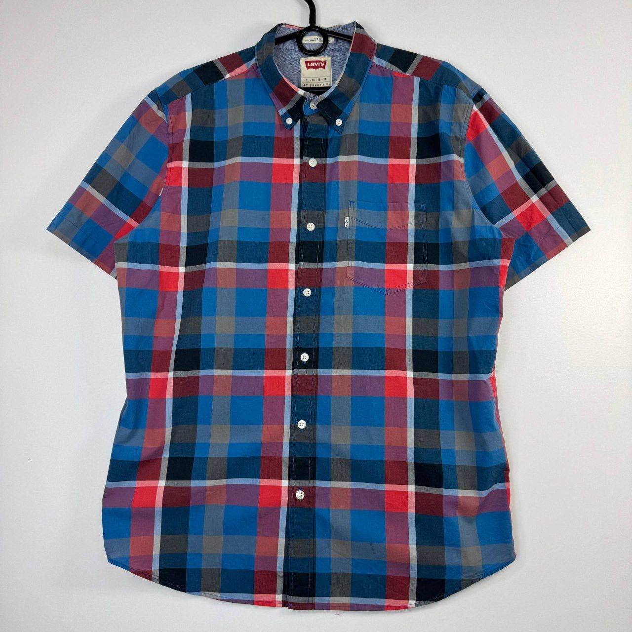 Levi's Levi’s Plaid Short Sleeve Button Up Shirt Check Size XL Size US XL / EU 56 / 4 - 1 Thumbnail
