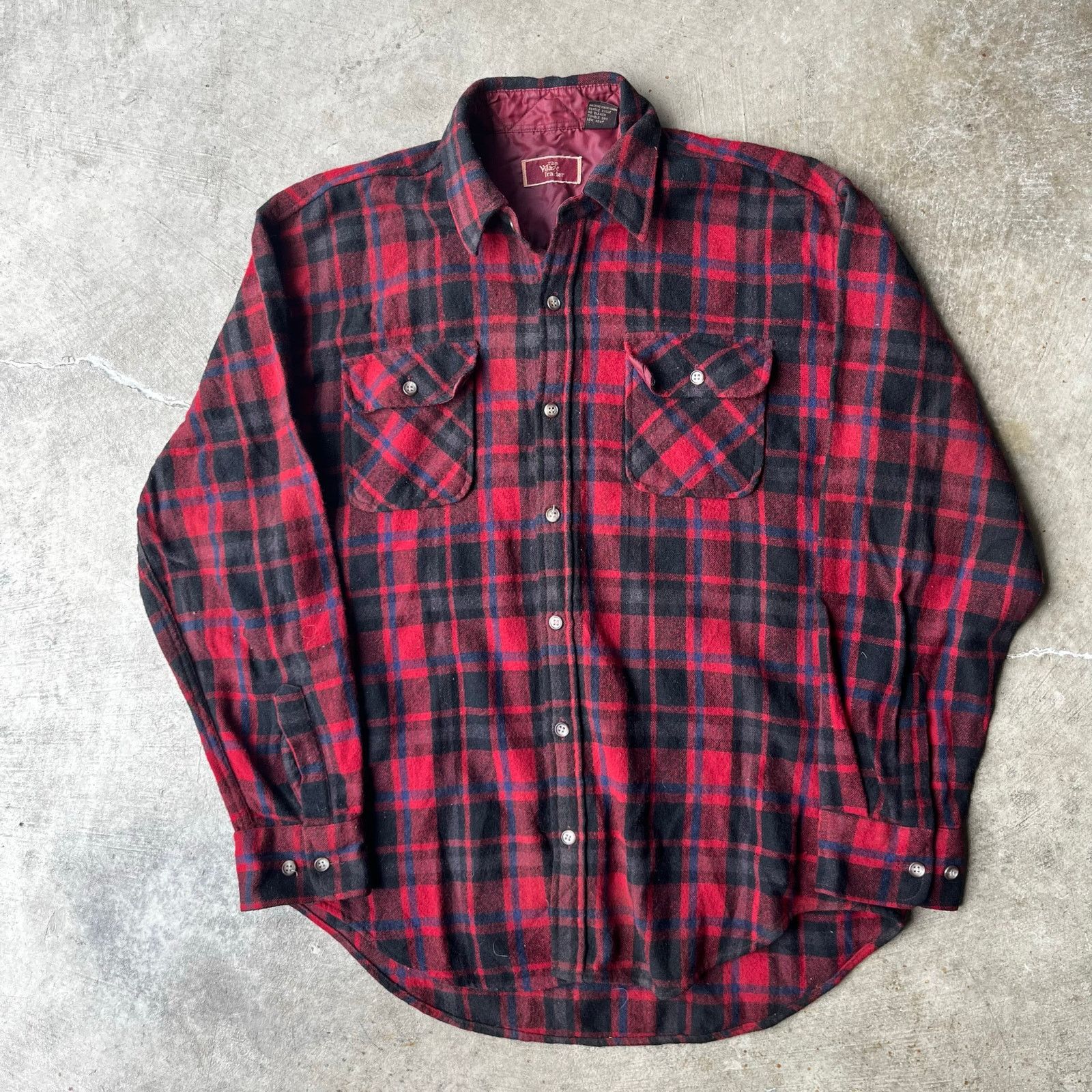 Vintage VINTAGE WOOL BOARD SHIRT BUFFALO PLAID FLANNEL SHACKET LARGE Size US L / EU 52-54 / 3 - 2 Thumbnail