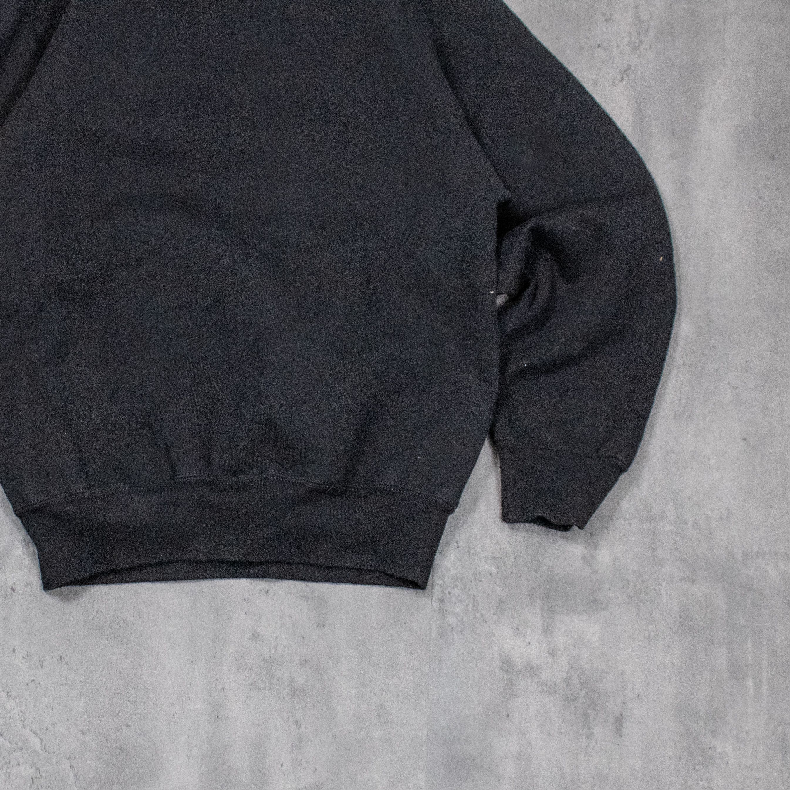 Fruit Of The Loom Vintage VTG 90's Police Heavy Weight Black Crewneck Sweater Size US S / EU 44-46 / 1 - 7 Thumbnail