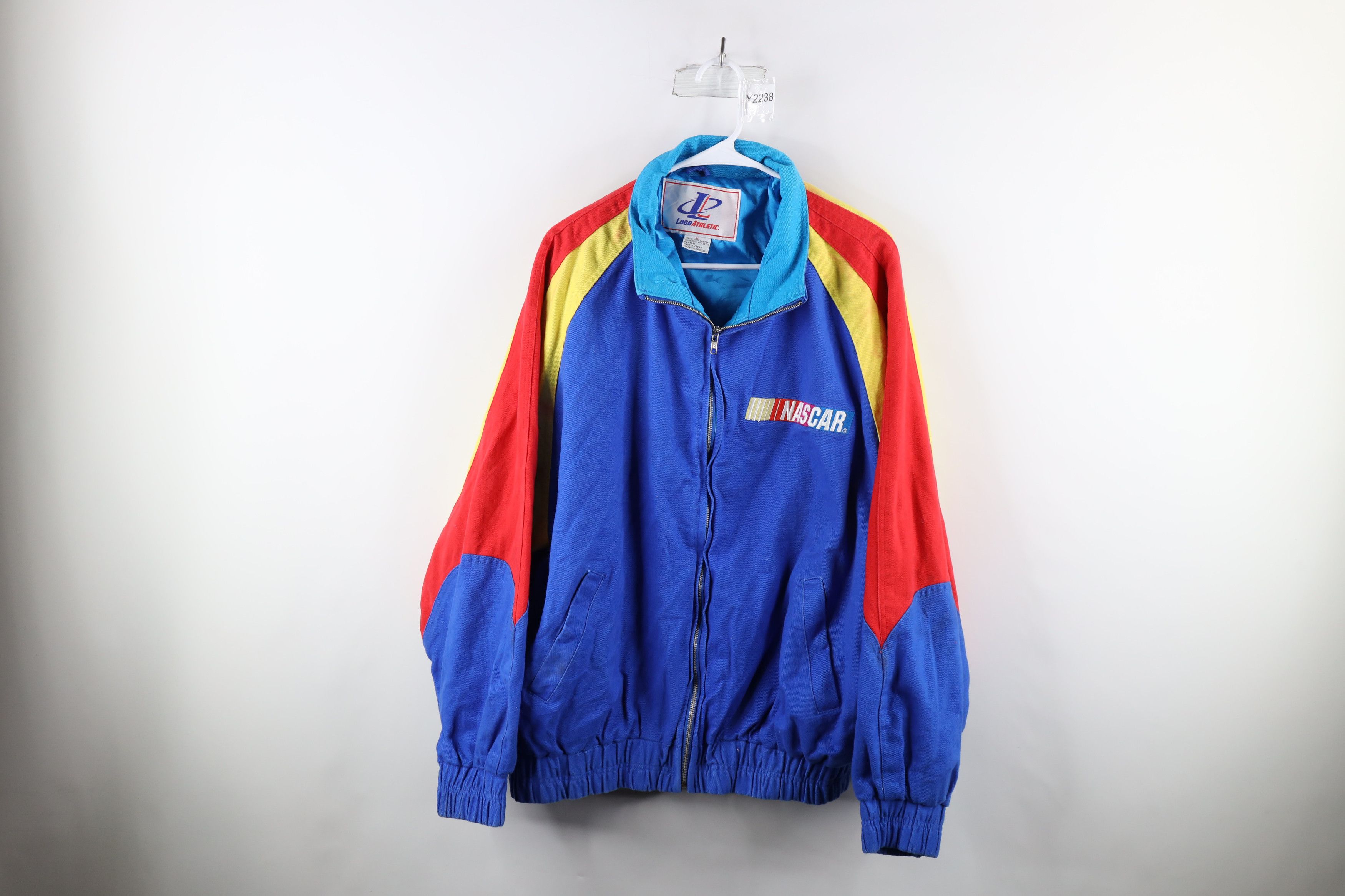 image of Vintage 90's Nascar Lined Spell Out Racing Pit Crew Jacket, Men's (Size XL)