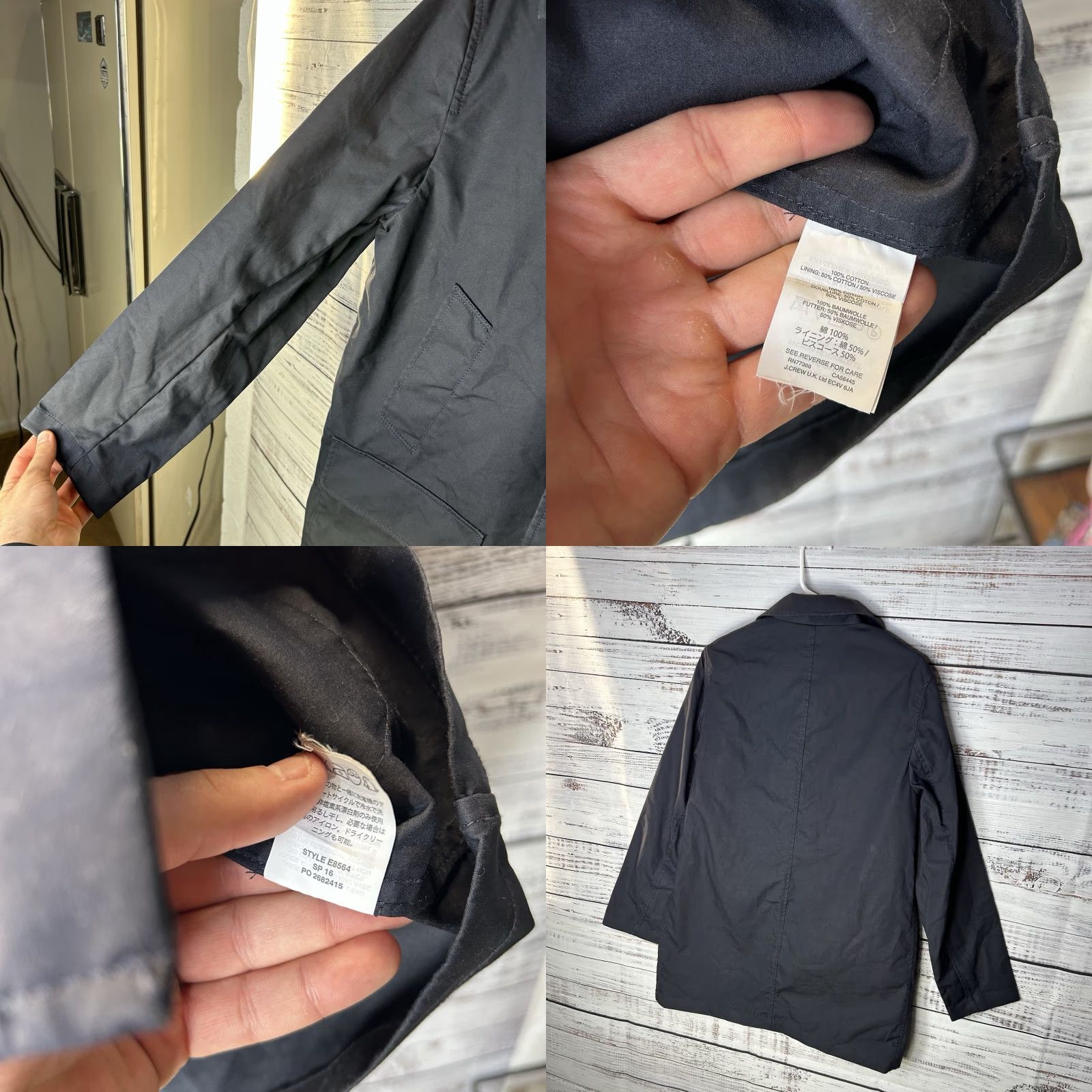 J.Crew J.CREW Jacket Trench Coat Water Repellent Navy Blue Mens S Ludlow E8564 Size US S / EU 44-46 / 1 - 8 Thumbnail