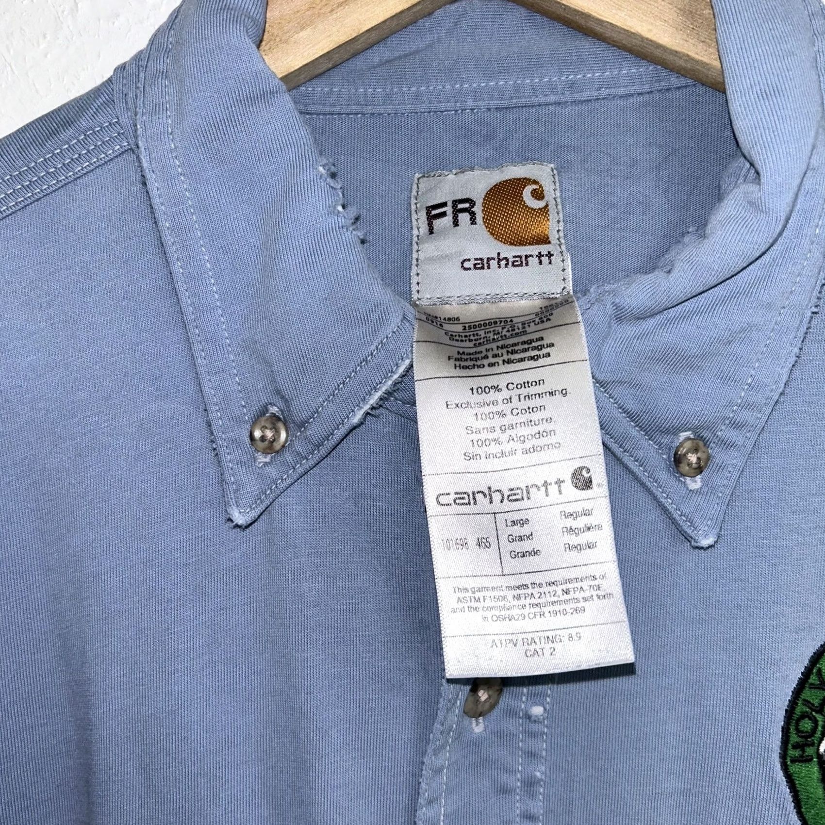 Carhartt Carhartt Button-Down Shirt Blue Long Sleeve Men L Button-Up Casual Workwear Shirt Size US L / EU 52-54 / 3 - 6 Thumbnail
