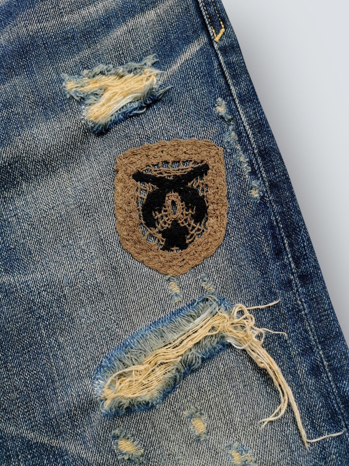 Mastermind Japan Mastermind Roarguns Roar Cross Guns Distressed Denim Jeans Size US 32 / EU 48 - 10 Thumbnail
