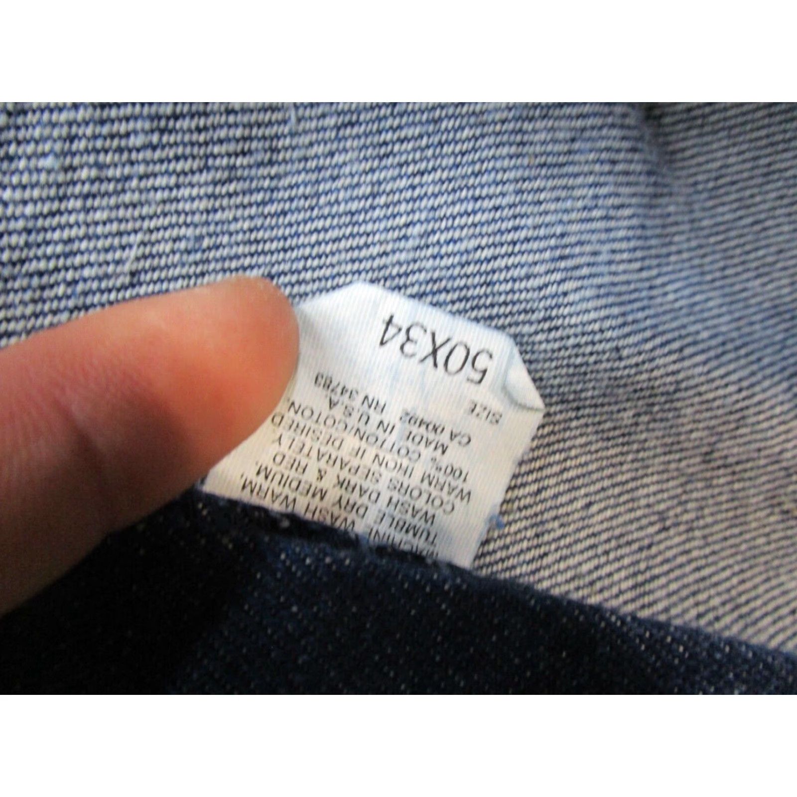 Lee VINTAGE Lee Riders USA Made Blue Denim Jeans Straight Leg Big & Tall 50x34 Mens Jeans Blue USA Straight 50 34 New Size US 34 / EU 50 - 7 Thumbnail