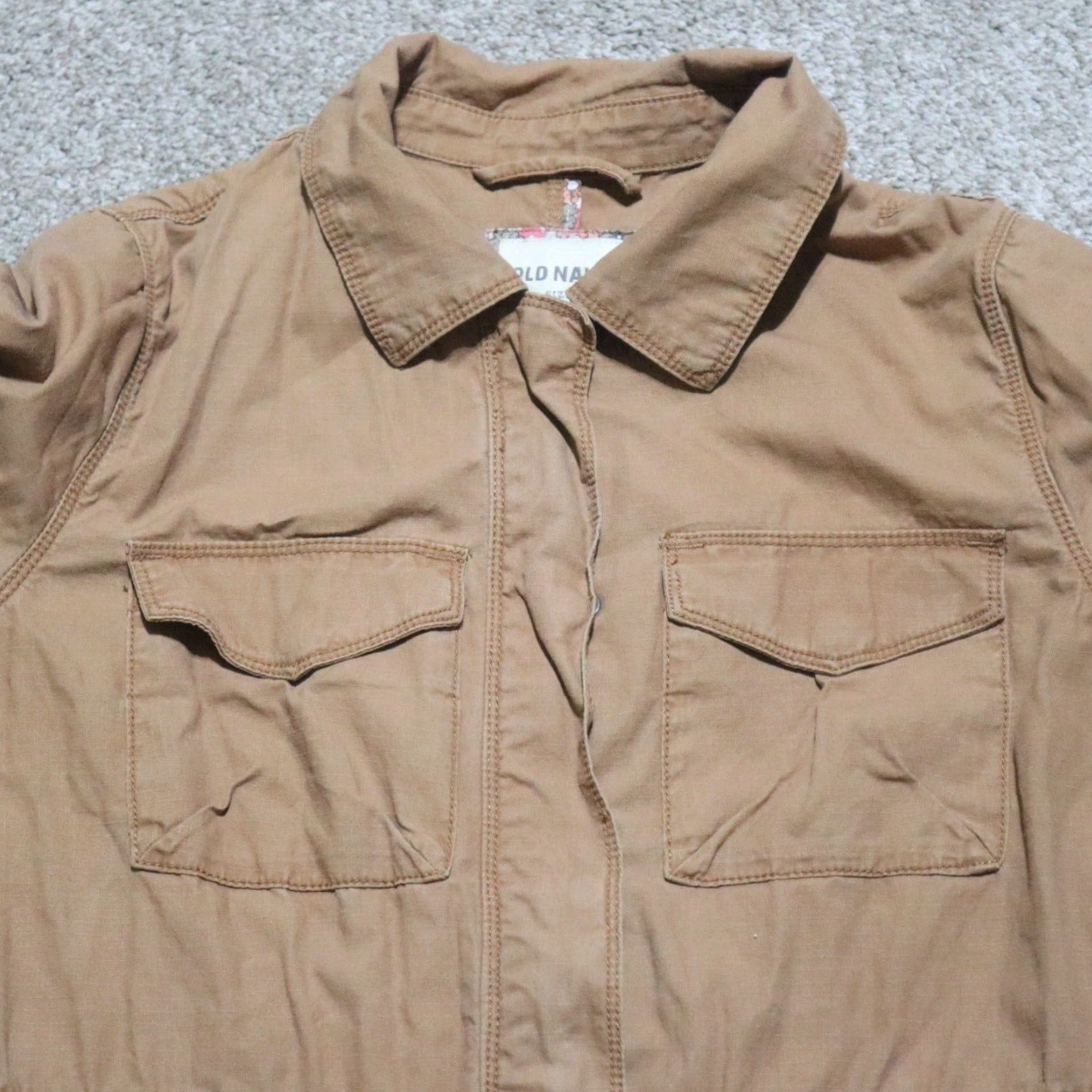 Old Navy Old Navy Jacket Corduroy Brown Button Up with Pockets Womens S Adult Small Brown Corduroy Jacket 90s Classic Womens Size S / US 4 / IT 40 - 2 Thumbnail