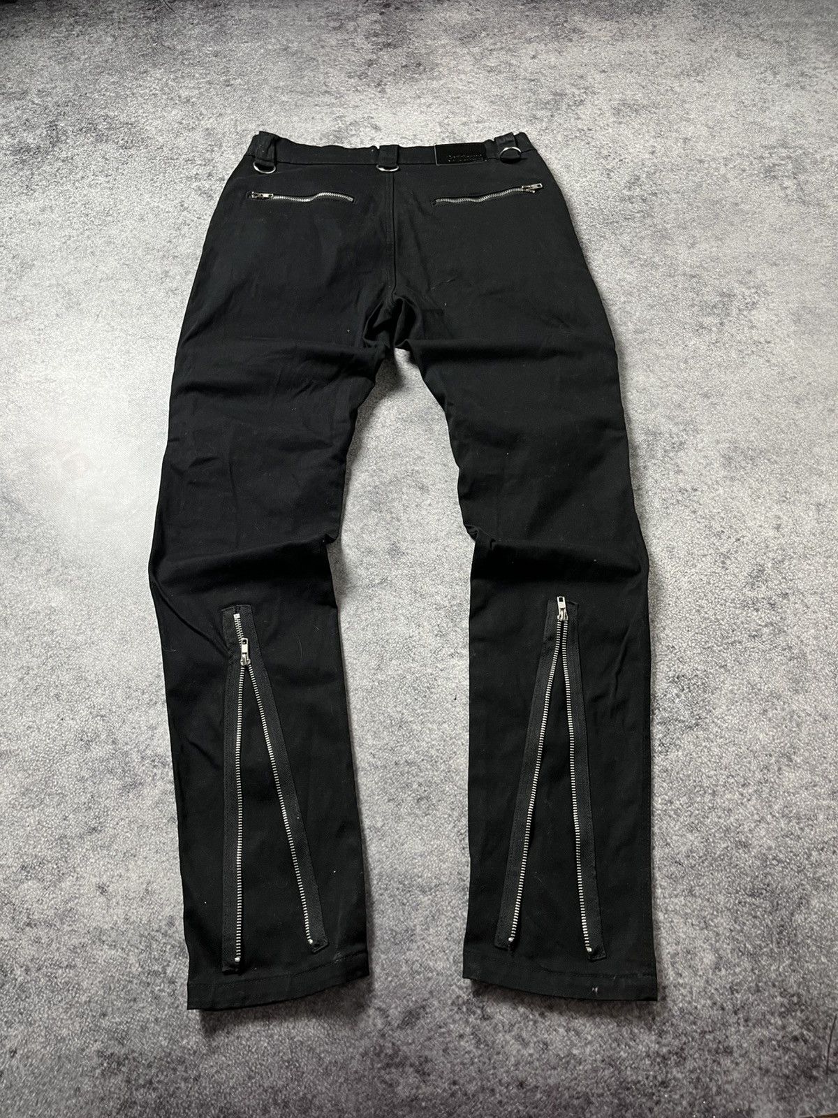 Hedi Slimane 🔥PUNK HEDI SLIMANE VIBE BONDAGE GOTHIC ZIPPER SLIM PANTS Size US 32 / EU 48 - 4 Thumbnail