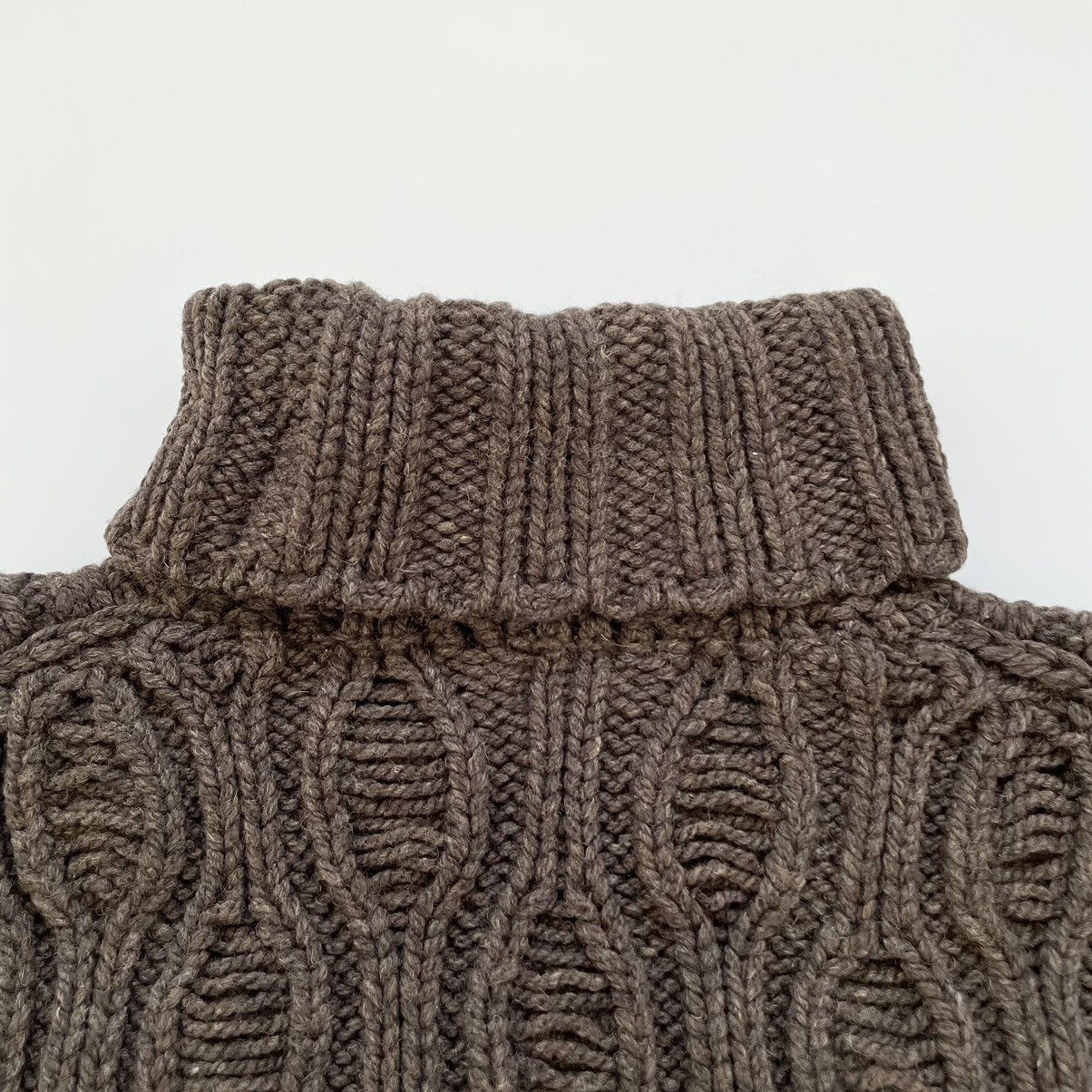 Dries Van Noten 3D Patterned Brown Wool Sweater Size US XL / EU 56 / 4 - 10 Thumbnail