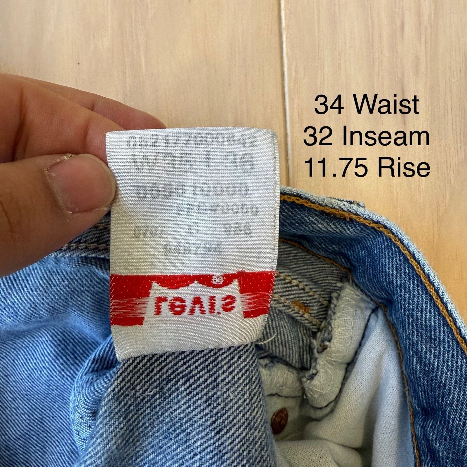 Levi's × Vintage Vintage Levis 501 Jeans 34 Blue Straight Leg Denim Workwear Size US 34 / EU 50 - 5 Thumbnail