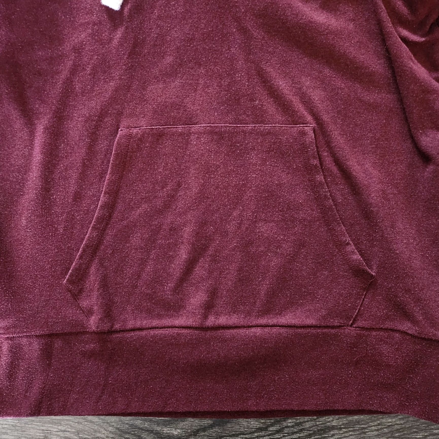 Vintage Normal Brand Henley Hoodie Mens Large Burgundy Red Shirt Hoodie Pullover Pockets Long Sleeve Regular Fit Cotton Polyester Spandex Mens - Size US L / EU 52-54 / 3 - 2 Thumbnail