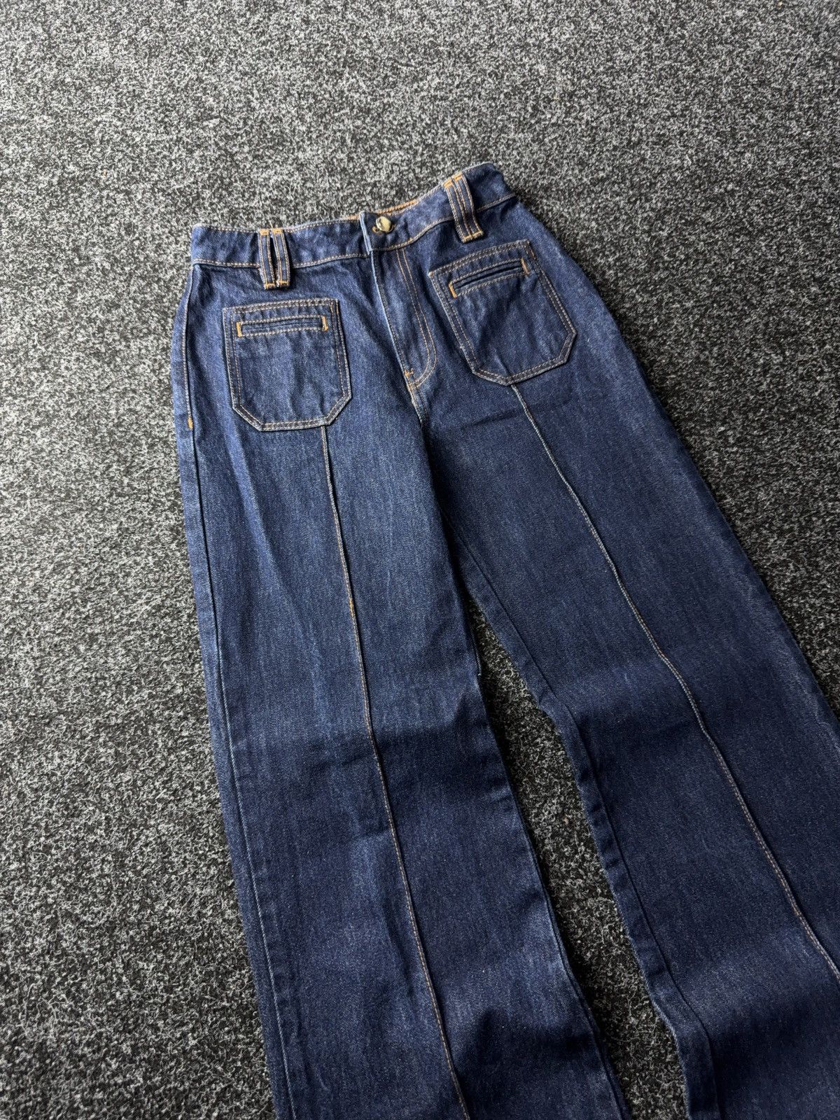 Sezane Luxury Designer 00s Retro Sezane Flared denim pants jeans Size 26" / US 2 / IT 38 - 3 Thumbnail