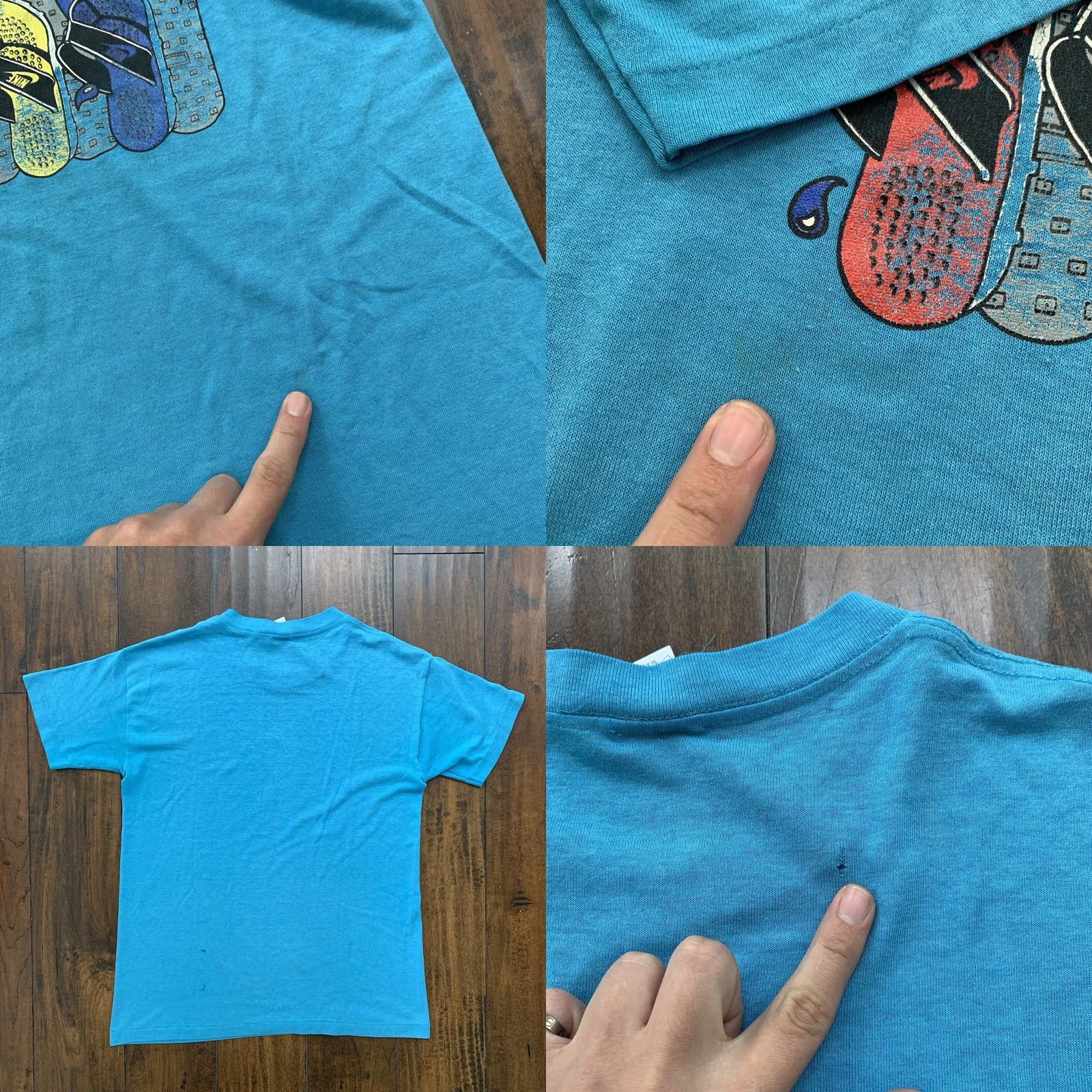 Nike Nike T Shirt Mens M Blue Palm Beach 90s Vintage Graphic Tee 80s 90s Nike Air Sportswear/Beach Mens Size US M / EU 48-50 / 2 - 8 Thumbnail
