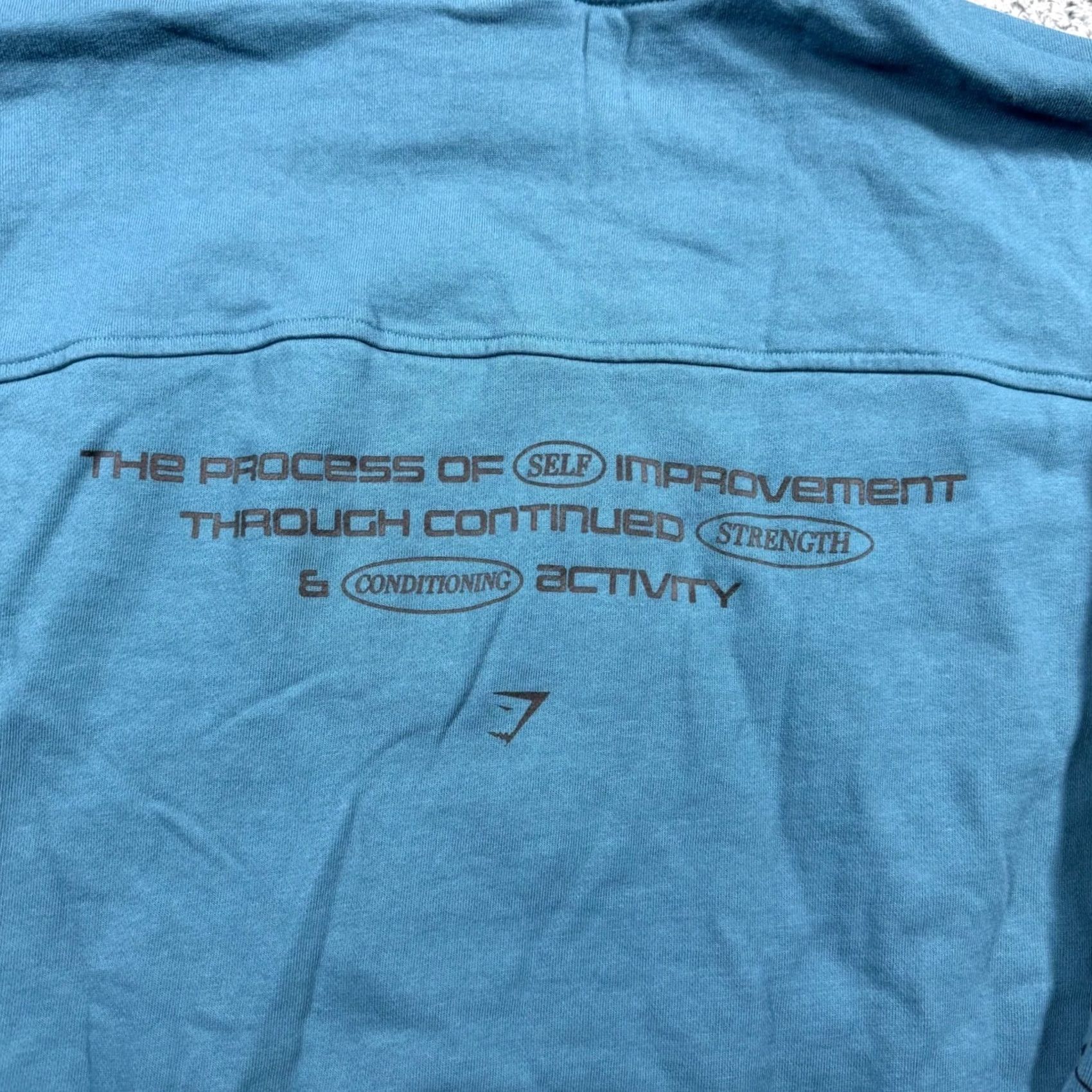 Gymshark Gymshark Hoodie Teal Blue Oversized XS Self Improvement Lifting Graphic Size US XS / EU 42 / 0 - 5 Thumbnail