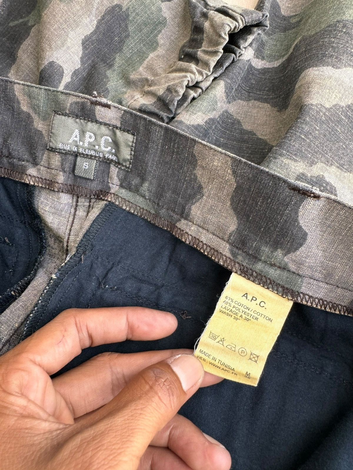 A.P.C. × Japanese Brand Vintage Woodland Camo APC zipper Leg Pants Size US 30 / EU 46 - 14 Thumbnail