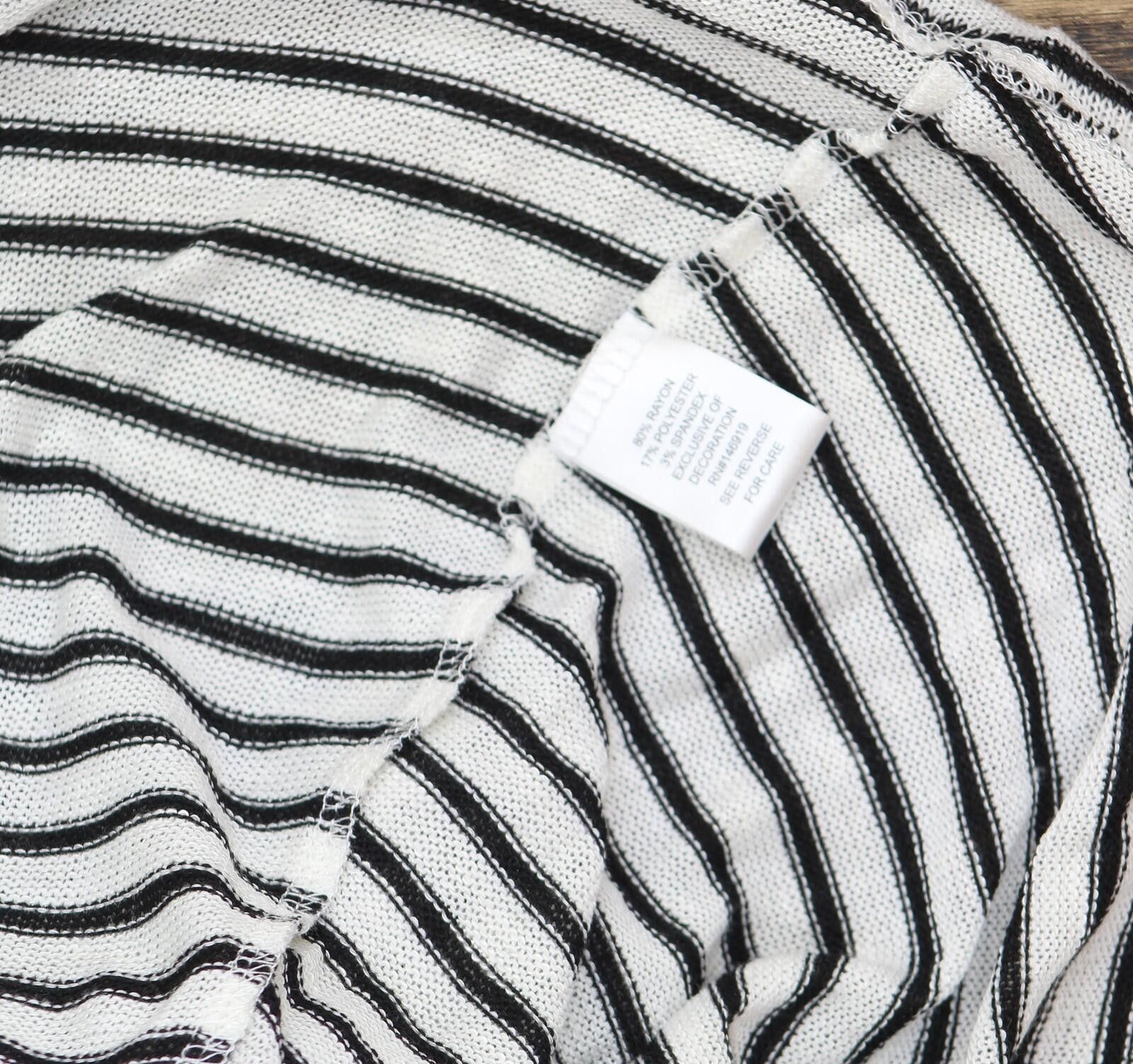 Other Nwt Freshman Striped Lace-up Knit Top Black White Stripe L Size L / US 10 / IT 46 - 5 Thumbnail