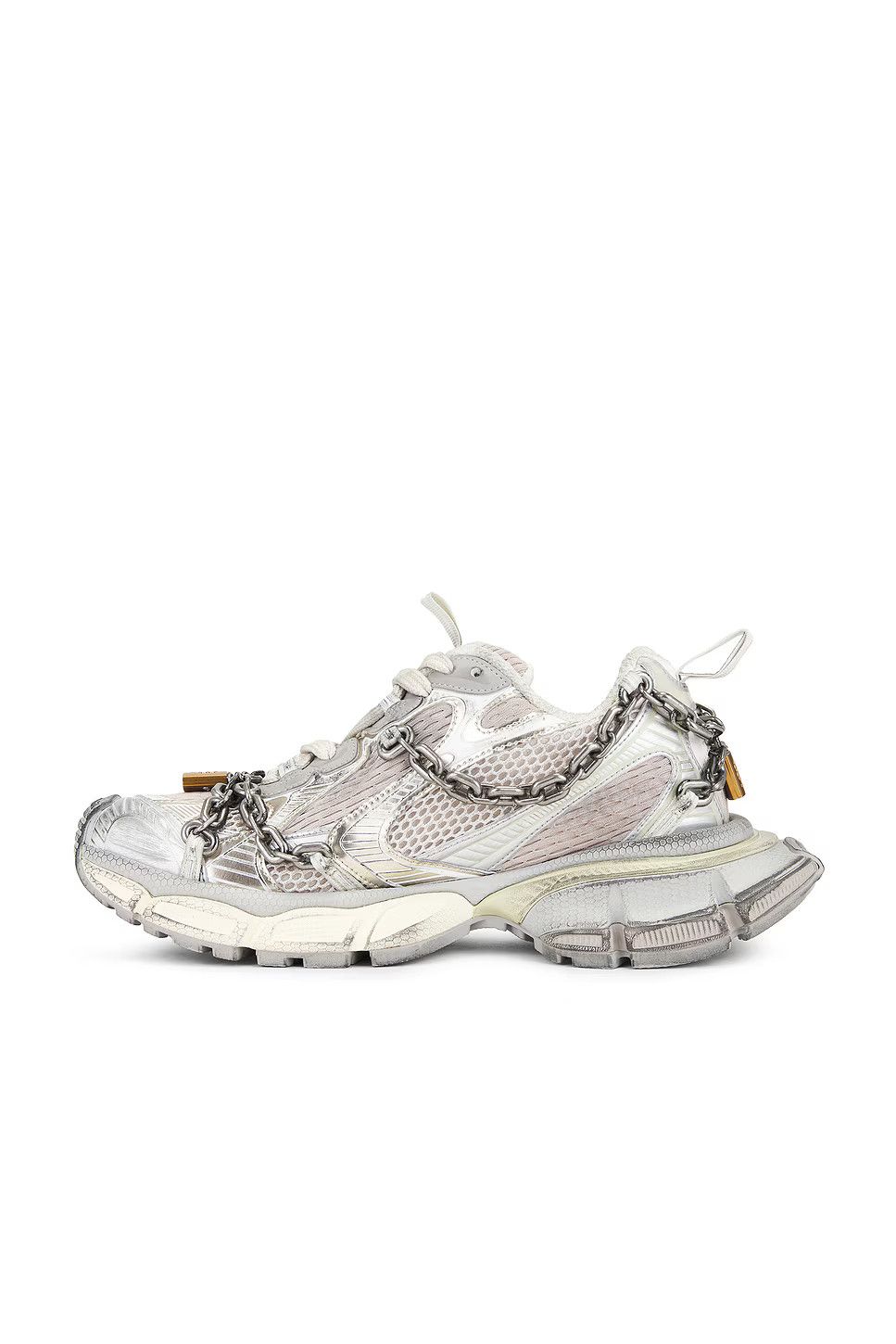 Balenciaga o1w1db10226 3XL Chain Sneakers In Eggshell Size US 11 / EU 44 - 4 Thumbnail