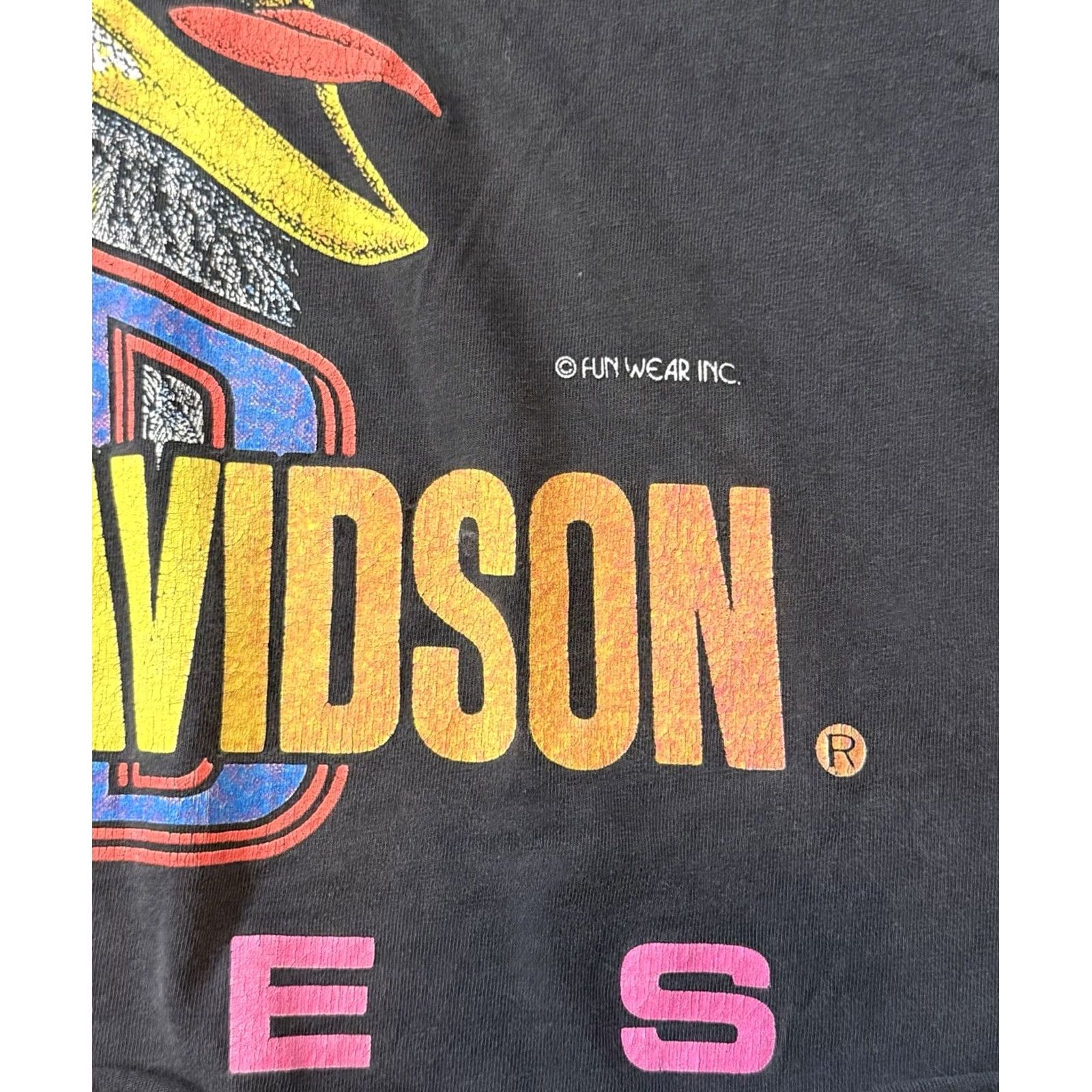 Harley Davidson VINTAGE Harley-Davidson Rules ‘Screaming Eagle’ Cropped T-Shirt 3XL Black Crew Neck Short Sleeve Graphic Print Eagle Mens Biker 90s USA Rock Size US XXL / EU 58 / 5 - 5 Thumbnail