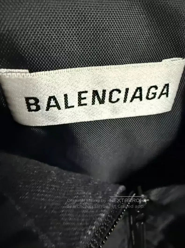 Balenciaga Balenciaga Logo Denim and Nylon Blended Jacket Size M / US 6-8 / IT 42-44 - 3 Thumbnail