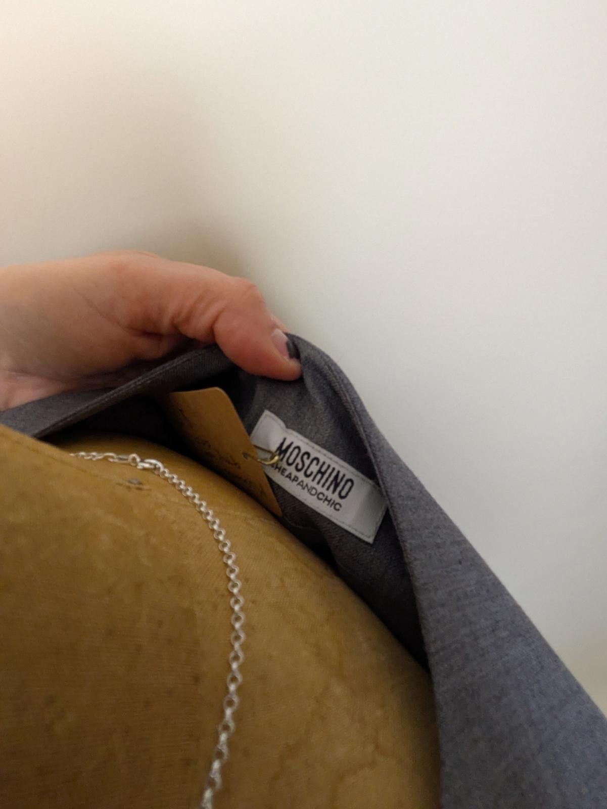 Moschino y2k moschino grey wool gathered dress Size S / US 4 / IT 40 - 7 Thumbnail