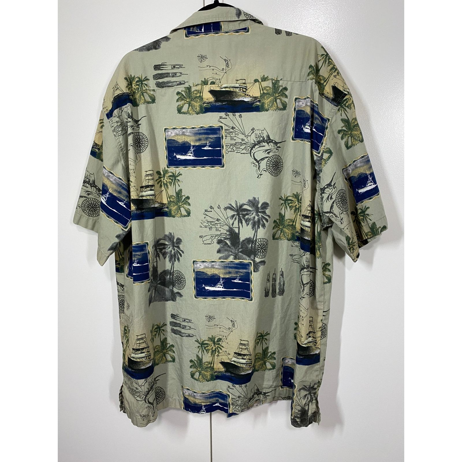 Other AFTCO Bluewater Hawaiian Nautical Cotton Camp Shirt 2XL Size US XXL / EU 58 / 5 - 4 Thumbnail