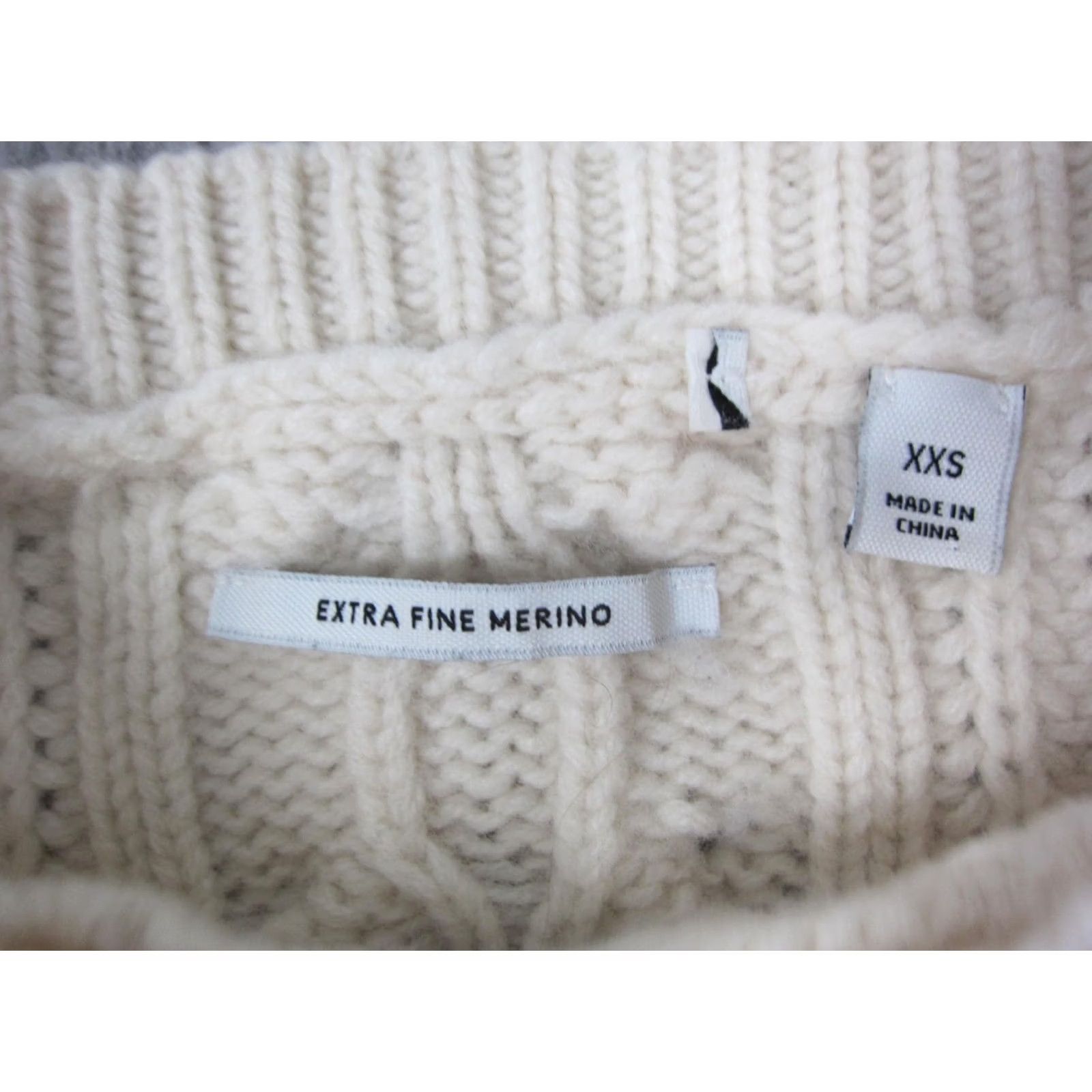 Country Road VINTAGE Country Road Sweater Womens 2XS Cream Merino Wool Cable Knit Crew Neck Long Sleeve 90s Winter Fall Pullover Mens Womens Girls Boys Size XXS / US 00 / IT 34 - 4 Thumbnail