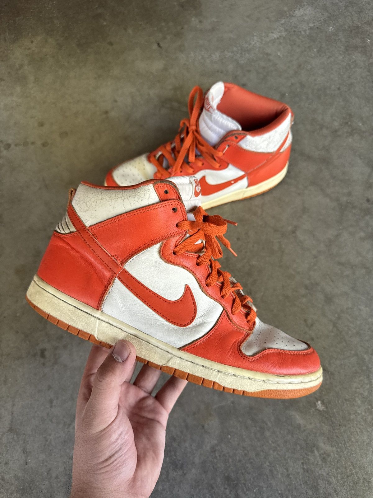 Nike 1999 Nike Dunk High LE Syracuse Orange Size 11 Size US 11 / EU 44 - 1 Thumbnail