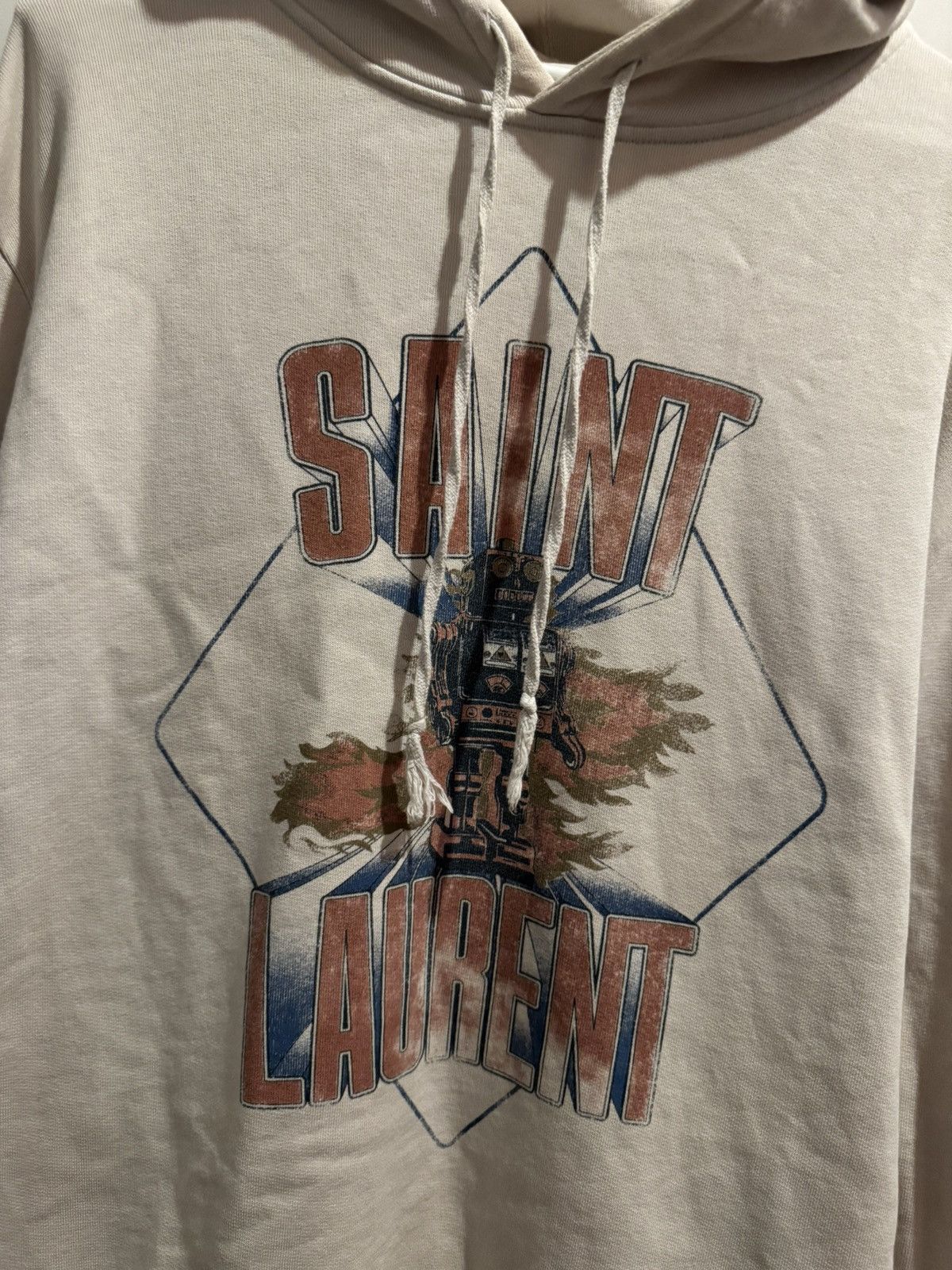 Yves Saint Laurent Saint Laurent Robot Logo Hoodie Size US M / EU 48-50 / 2 - 3 Thumbnail