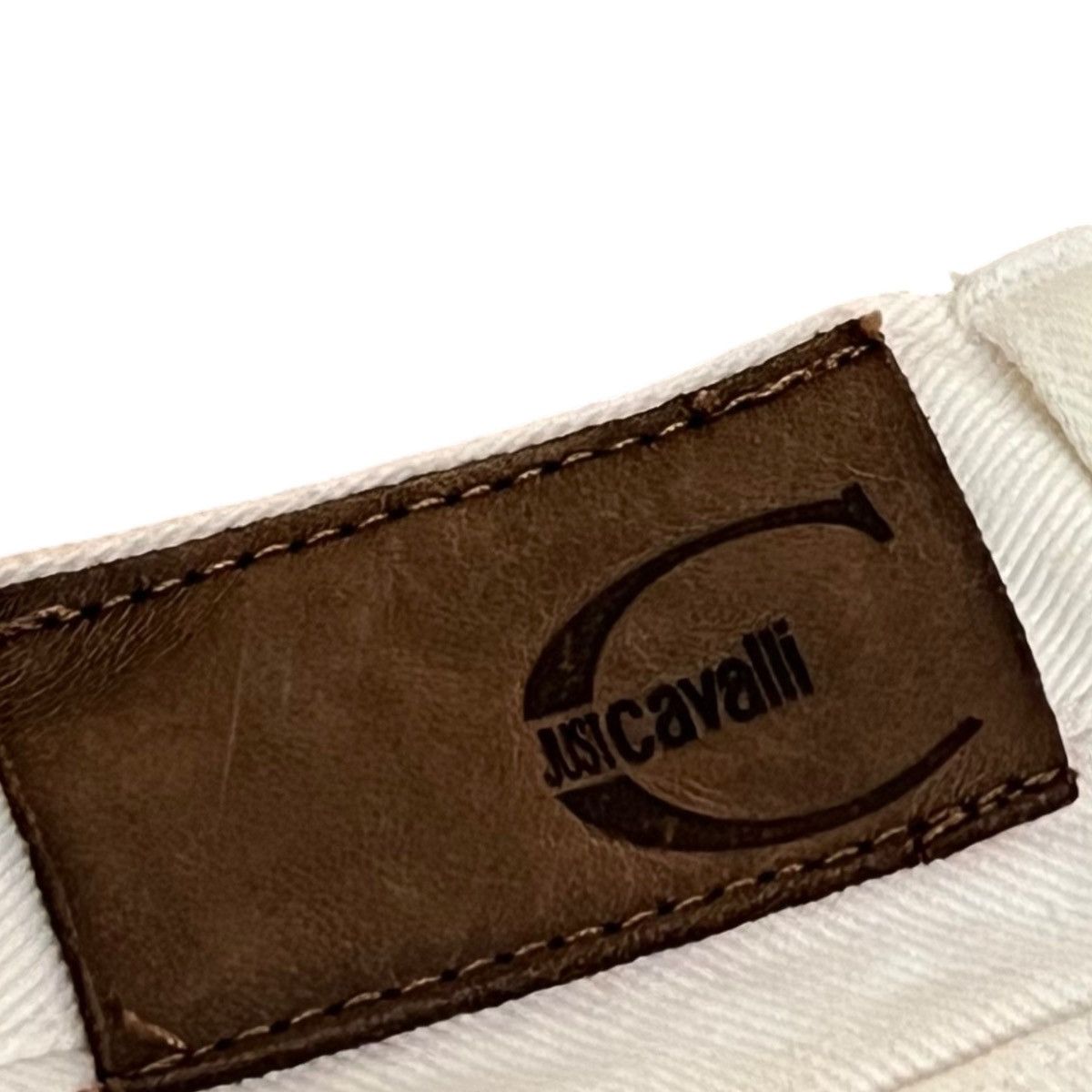 Just Cavalli Just Cavalli White Canvas Cowboy Pants Size US 34 / EU 50 - 4 Thumbnail