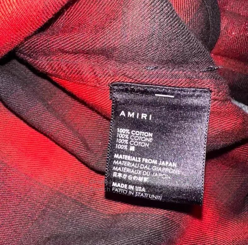 Amiri Amiri Red and Black Plaid Shirt Size US M / EU 48-50 / 2 - 4 Thumbnail
