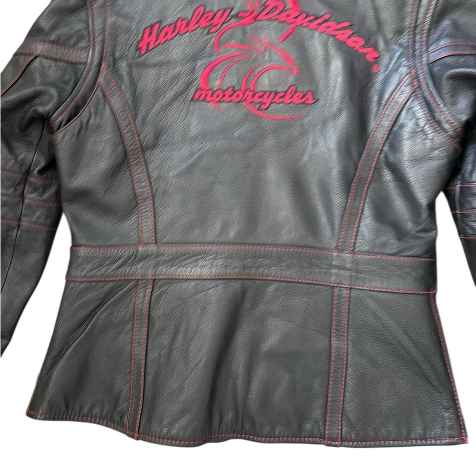Harley Davidson Harley-Davidson Leather Zipper Motorcycle Logo Jacket Black Size S / US 4 / IT 40 - 5 Thumbnail