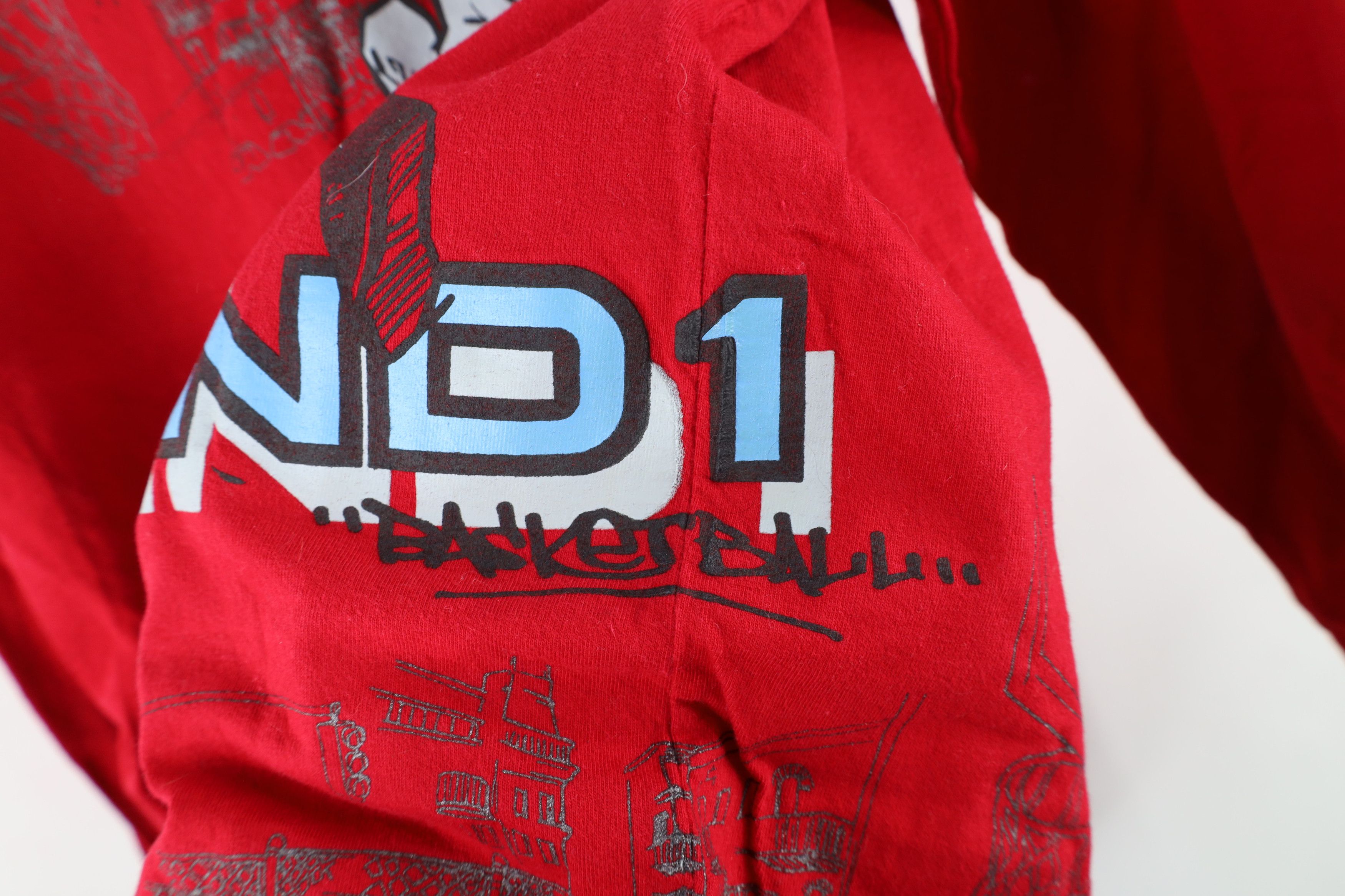 Vintage Vintage 90s AND1 Basketball Out Long Sleeve T-Shirt Red Size US M / EU 48-50 / 2 - 5 Thumbnail