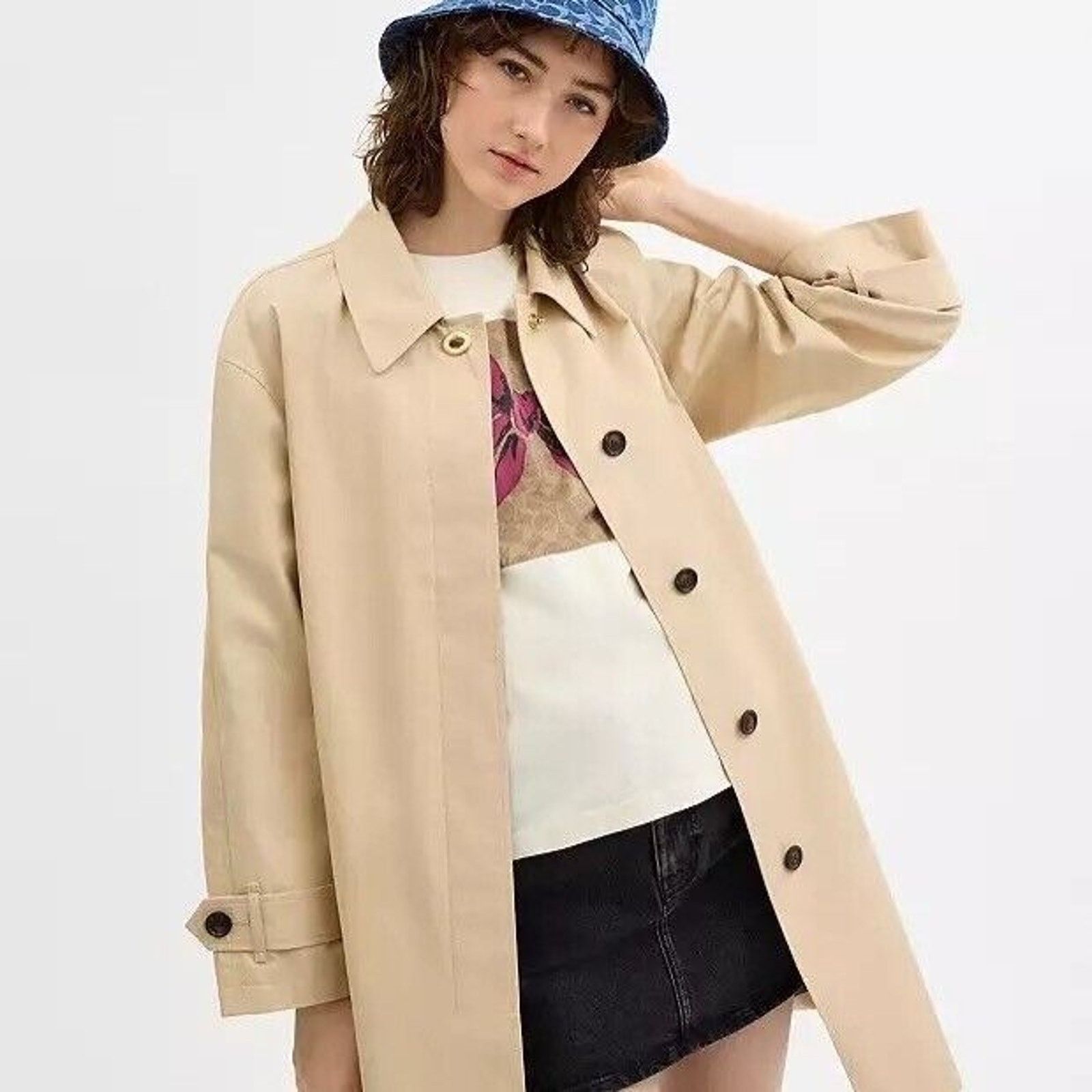 Coach NWT Limited Coach Signature Denim Bucket Hat CZ926 size M/L Size ONE SIZE - 3 Thumbnail