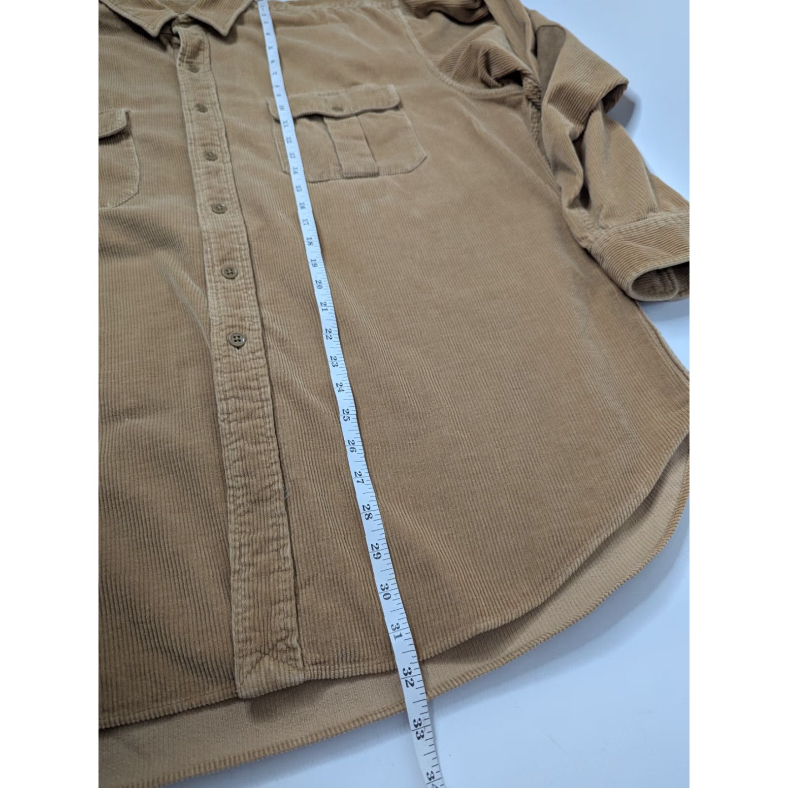 Polo Ralph Lauren VTG Polo Ralph Lauren Shirt Polo Ralph Lauren Men's XL Tan Corduroy Suede Elbow Long Sleeve Cotton Shirt Size US XL / EU 56 / 4 - 6 Thumbnail