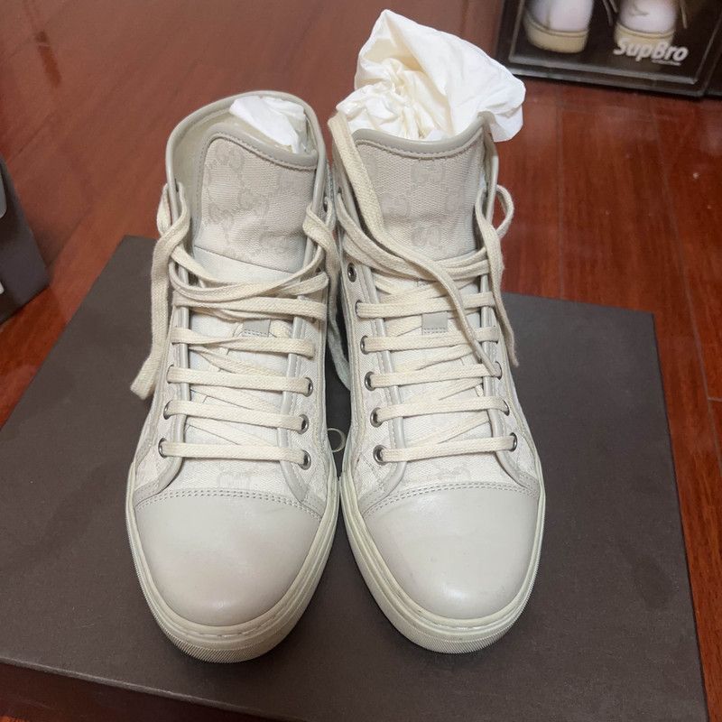 Gucci Gucci Vintage High-Top Sneakers in White - Size US 6.5 / EU 39-40 - 2 Thumbnail