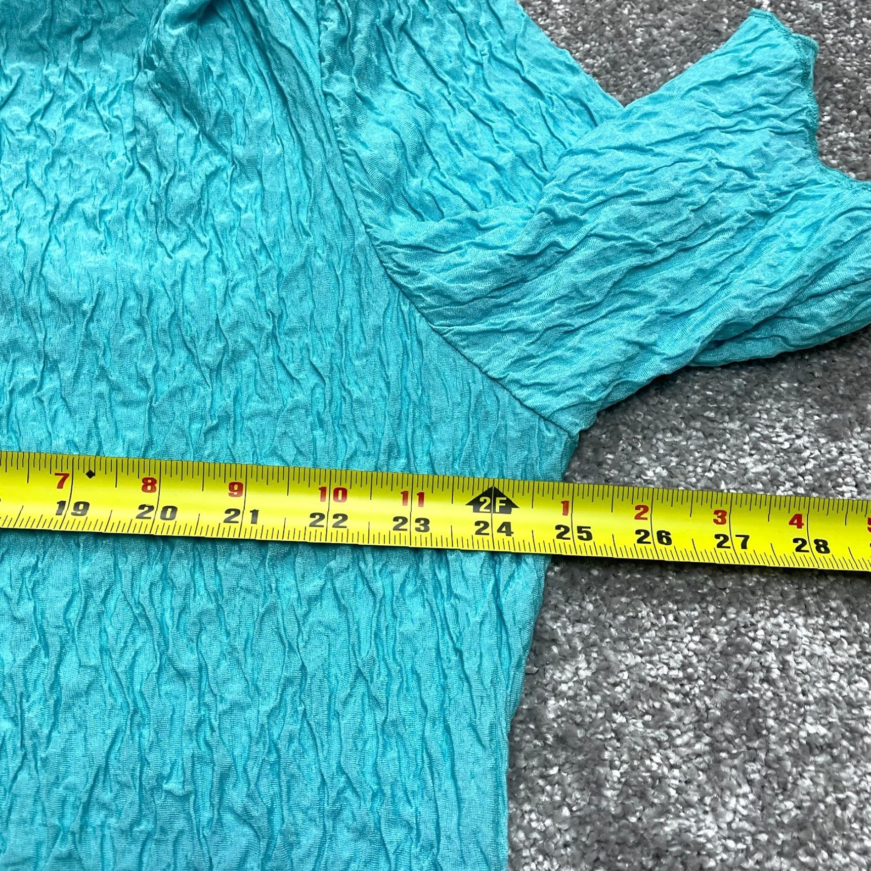 Vintage VINTAGE Unbranded Blouse Jacket Top Womens 2XL Blue Short Sleeve Textured Pullover Pads Size XXL / US 16-18 / IT 52-54 - 4 Thumbnail