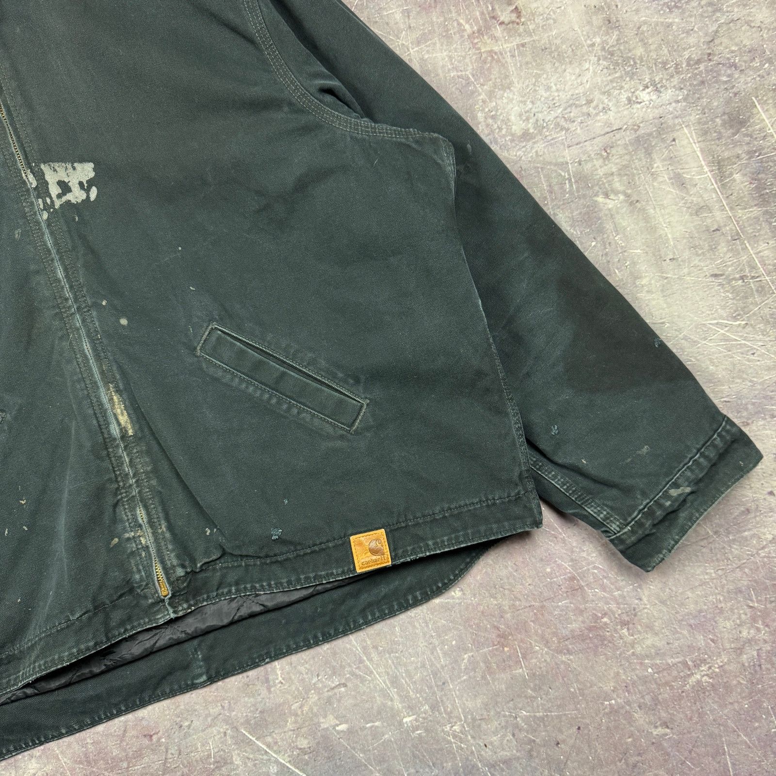 Carhartt × Vintage 00s Faded Black Carhartt Hooded Detroit Work Jacket XXL 2359 Size US XXL / EU 58 / 5 - 4 Thumbnail