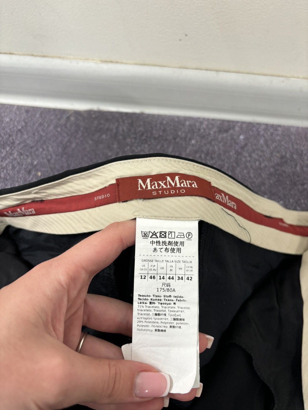 Max Mara Max Mara Studio Jacket & Flared Sable-Fabric Pants Suit Size M / US 6-8 / IT 42-44 - 17 Thumbnail
