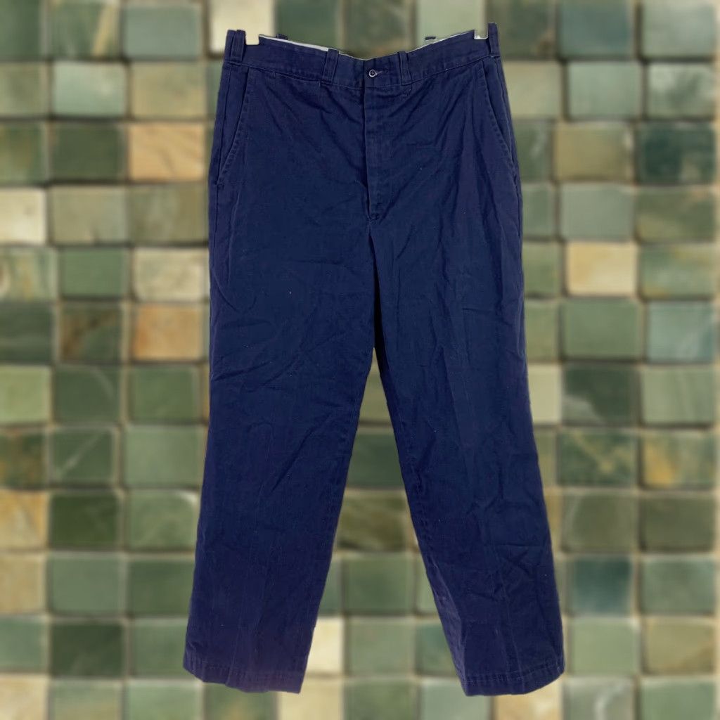 Lee VINTAGE Lee Chetopa Twill Work Pants Main Point Lee Chetopa Twill Pants 34 32.5x28.5 Blue 1970s Mens Boys? Size US 33 - 1 Thumbnail