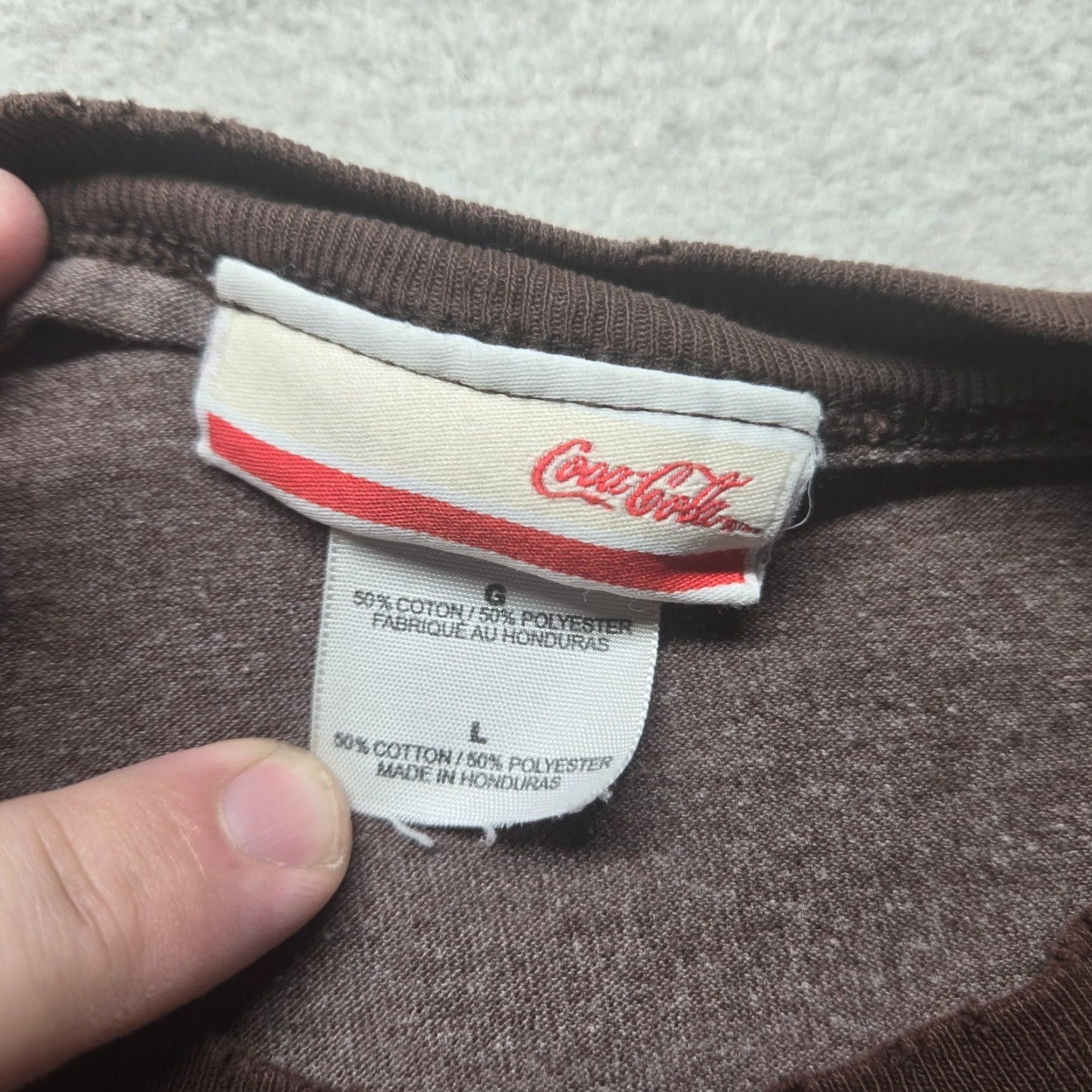 Vintage Coca-Cola Shirt Brown Bottle Logo Promo Casual Tee Adult Mens XL Cotton Polyester Graphic Print Logo Athletic Fit Short Sleeve Vintage: No Size US XL / EU 56 / 4 - 5 Thumbnail