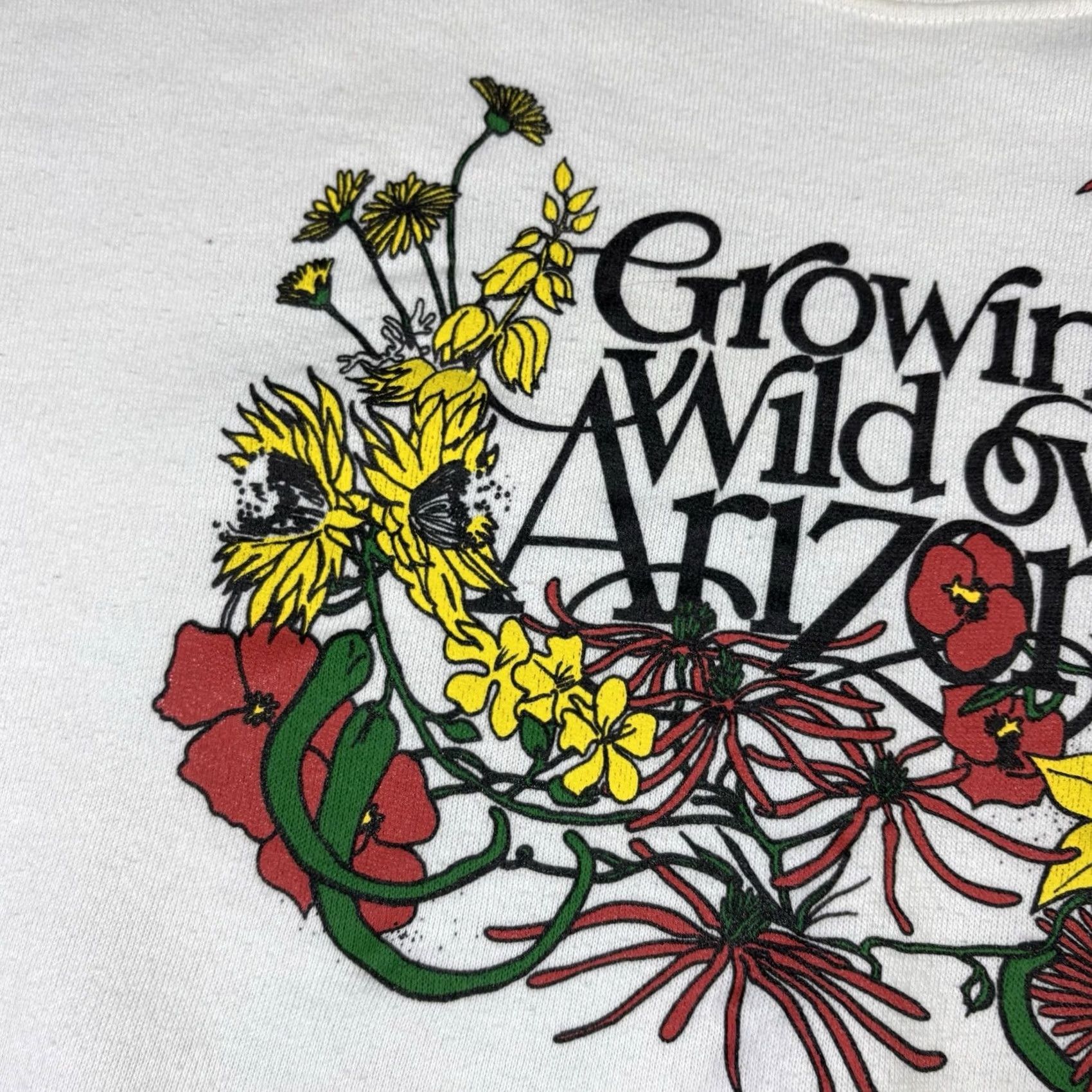 Vintage VINTAGE Arizona Flower Nature Art Pullover Crewneck Sweatshirt XL White 90s Men Heavyweight Cotton Fleece Graphic Print Logo 90s Theme/Pattern Solid Size US XL / EU 56 / 4 - 6 Thumbnail