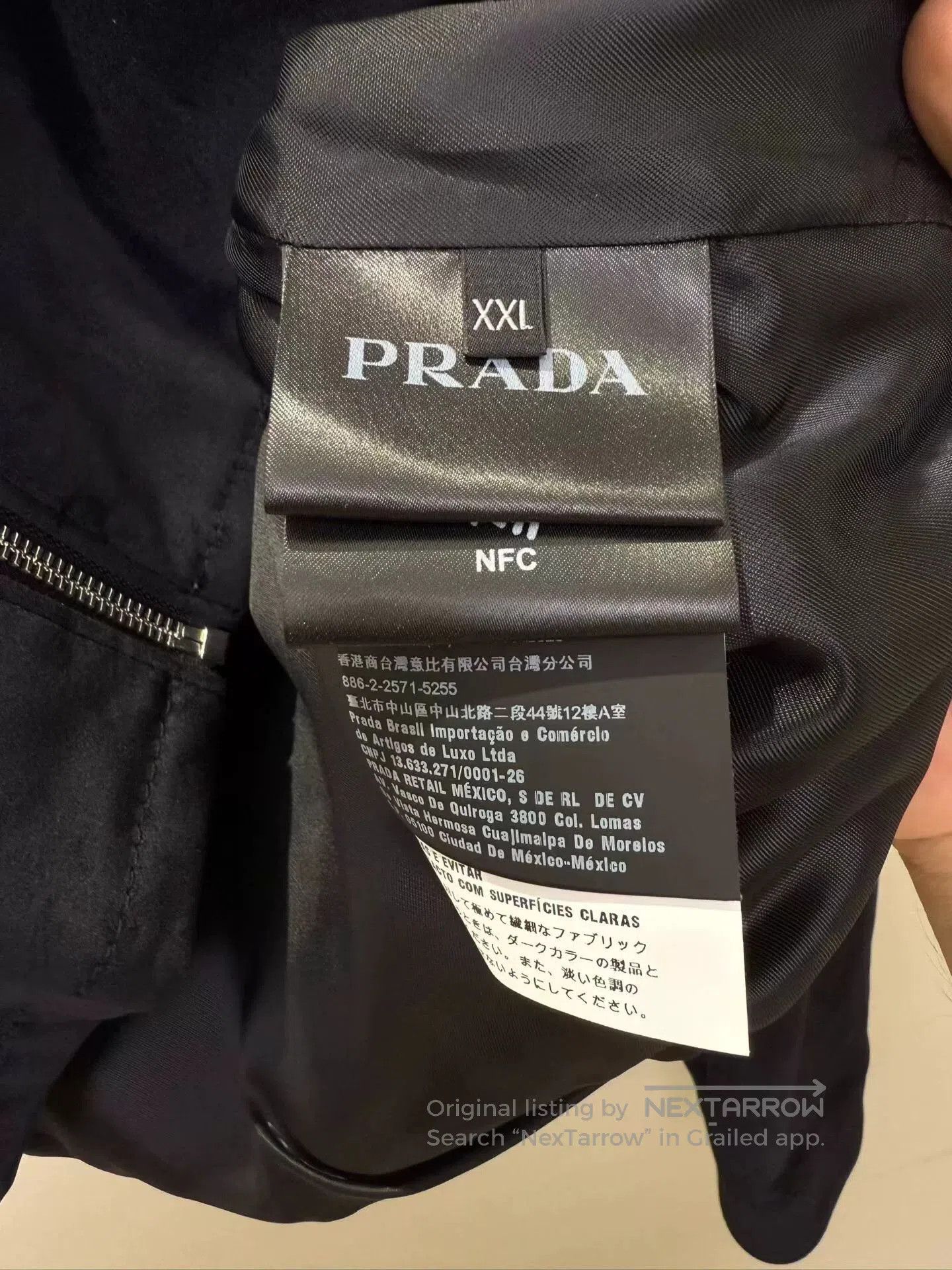 Prada prada black velvet zip jacket with logo. Size US XXL / EU 58 / 5 - 3 Thumbnail