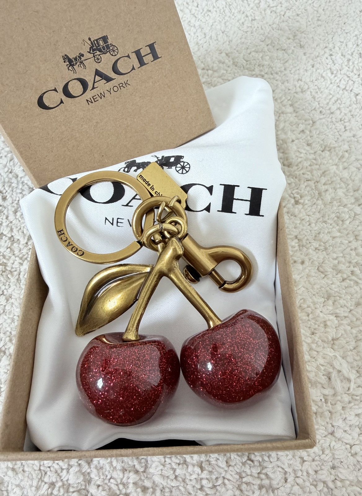 Coach Coach red cherry glitter keychain comes with dustbag Size ONE SIZE - 1 Thumbnail