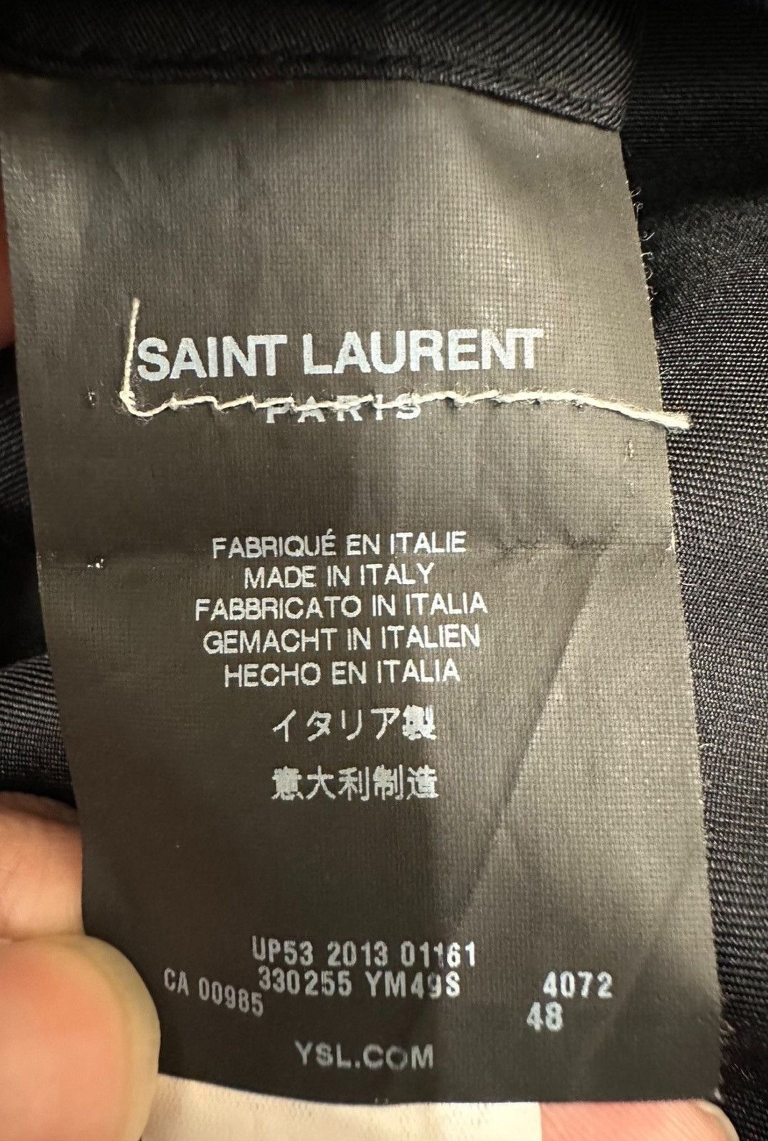 Saint Laurent Paris Saint Laurent Paris SS14 Double-Breasted StripNavy Blue Suit Size 48S - 5 Thumbnail