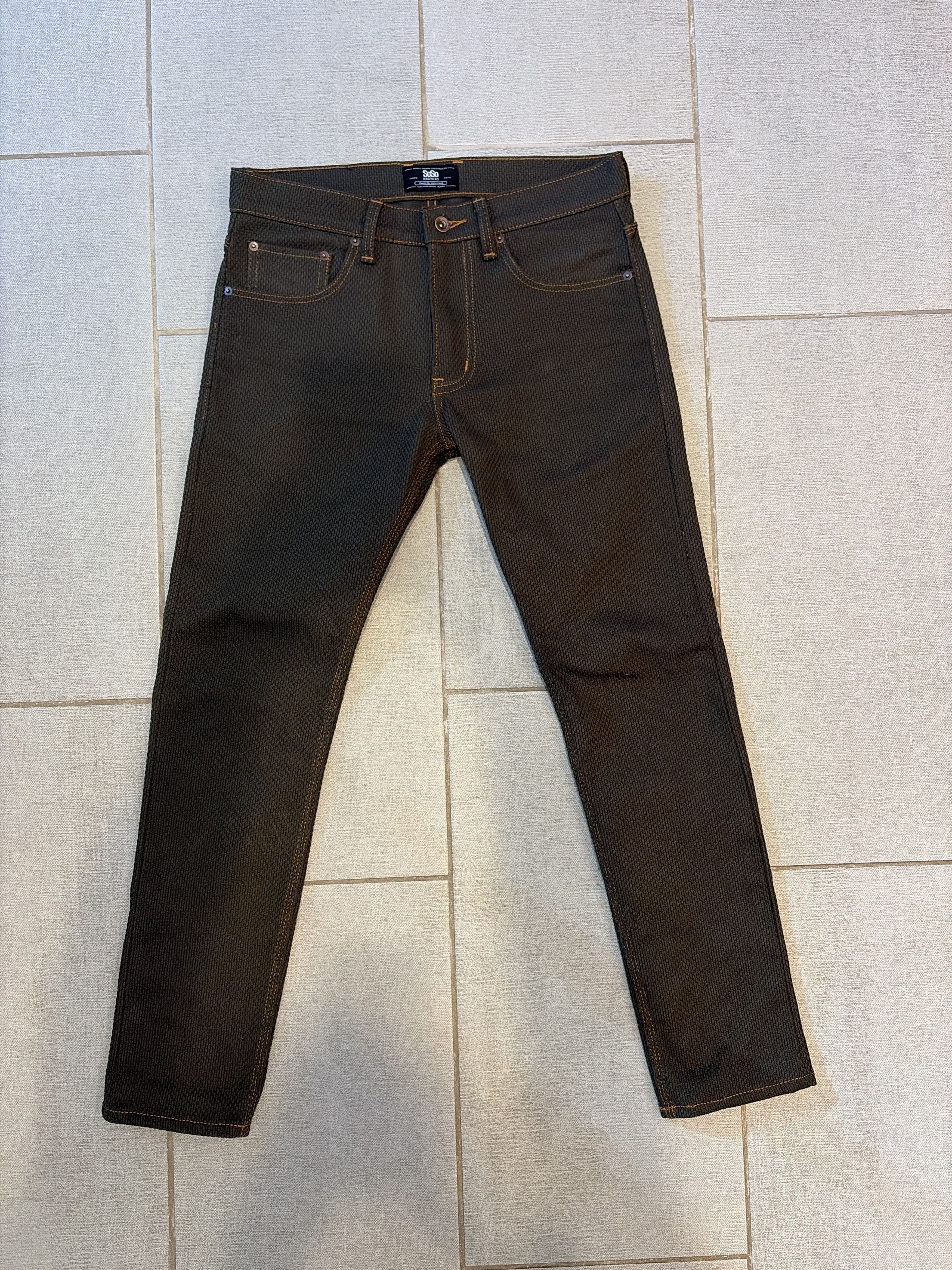 Other Custom ARMY SASHIKO JEANS – 12OZ $269 Size US 33 - 1 Thumbnail