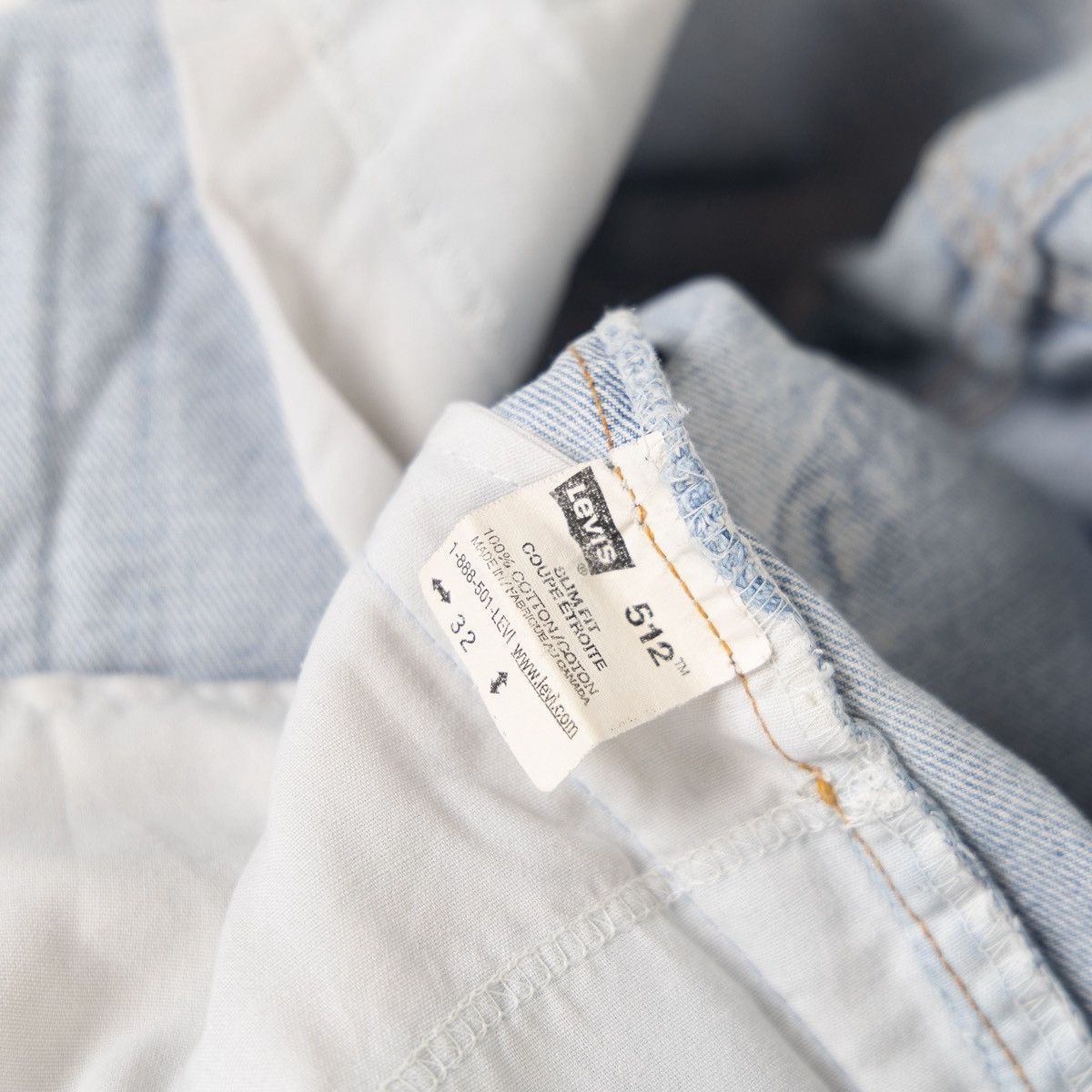 Levi's Levis 512 Coupe Etroite Patchwork Denim Shorts Distressed Size US 32 / EU 48 - 8 Thumbnail