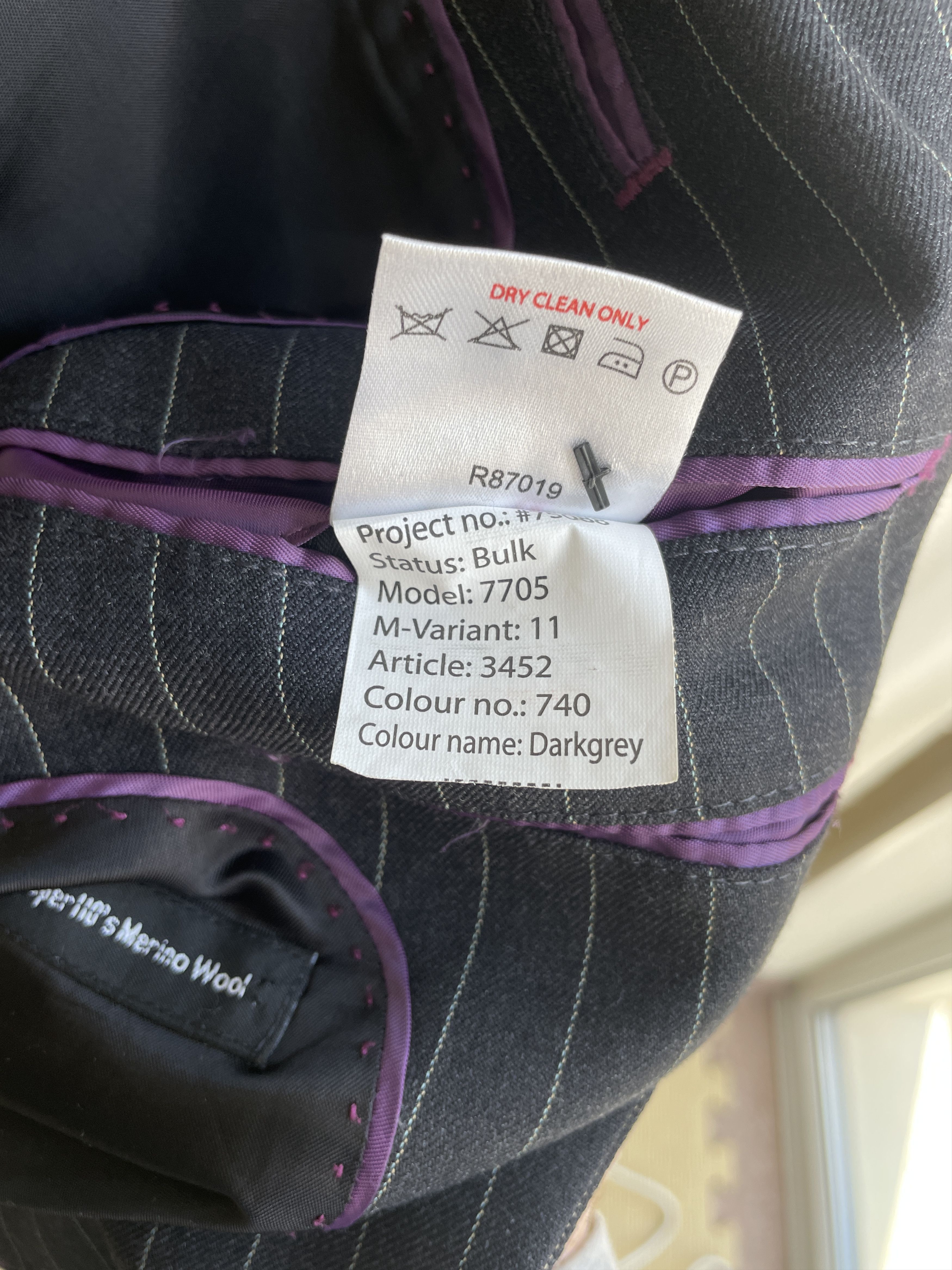 Other Brook Taverner Charcoal Gray Pinstripe Wool Suit Size 48S - 16 Thumbnail