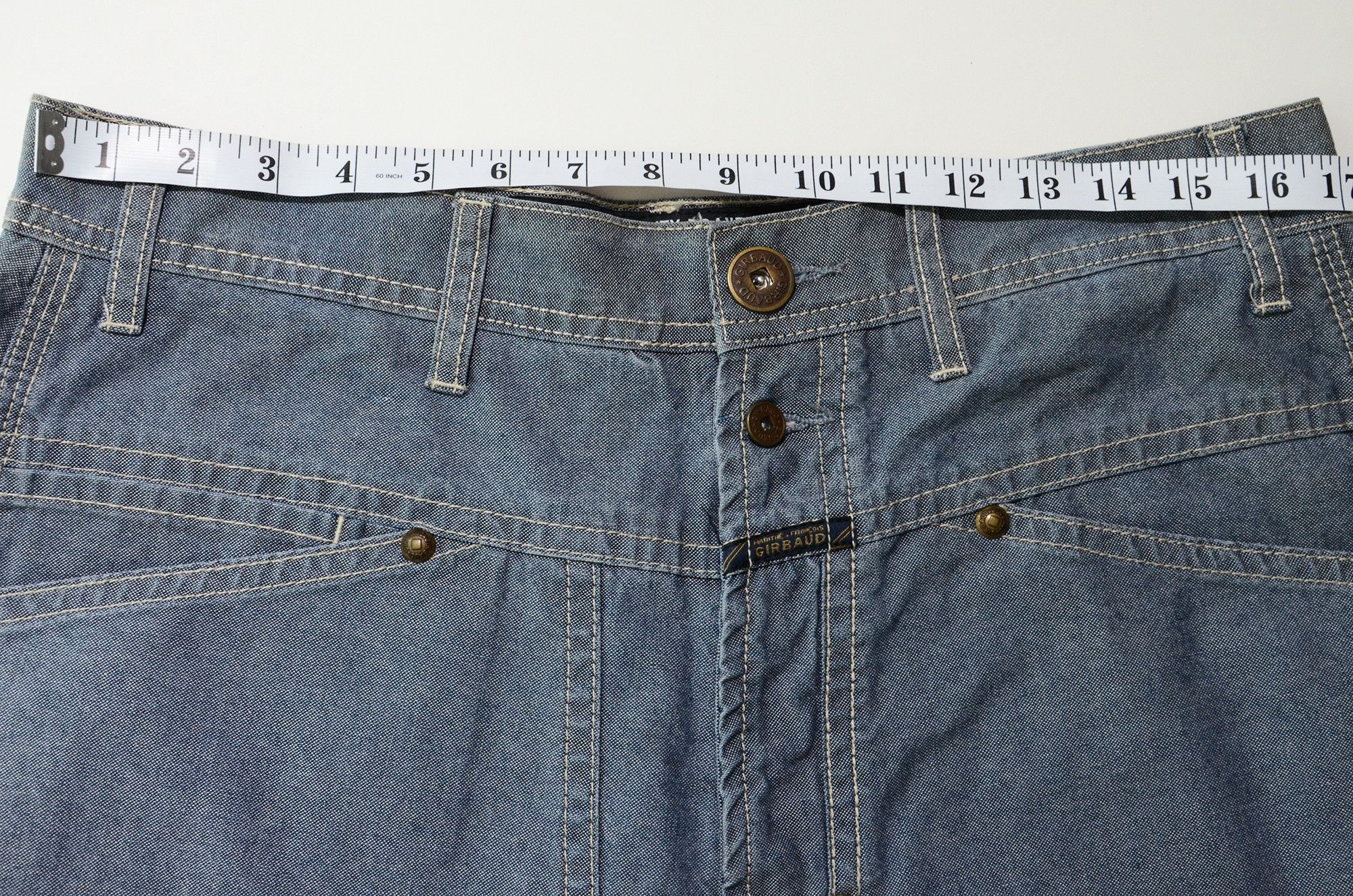 Marithe + Francois Girbaud M+FG Jorts W34 Raw Denim Special Rare Design 2006 Carft Size US 34 / EU 50 - 14 Thumbnail
