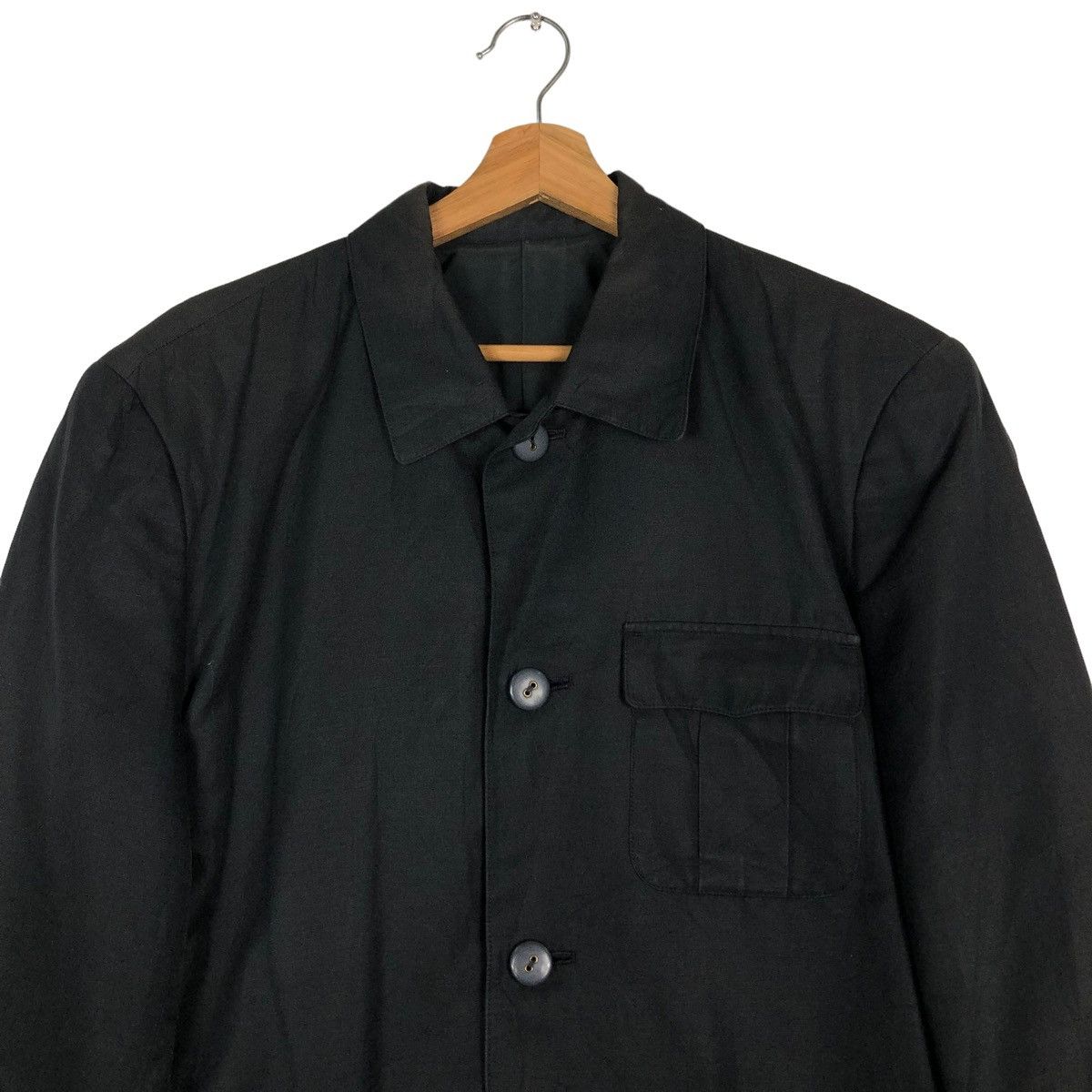 Issey Miyake 🔥RICH BLACK ICONIC CHORE JACKET ISSEY MIYAKE CARGO POCKETS Size US M / EU 48-50 / 2 - 3 Thumbnail