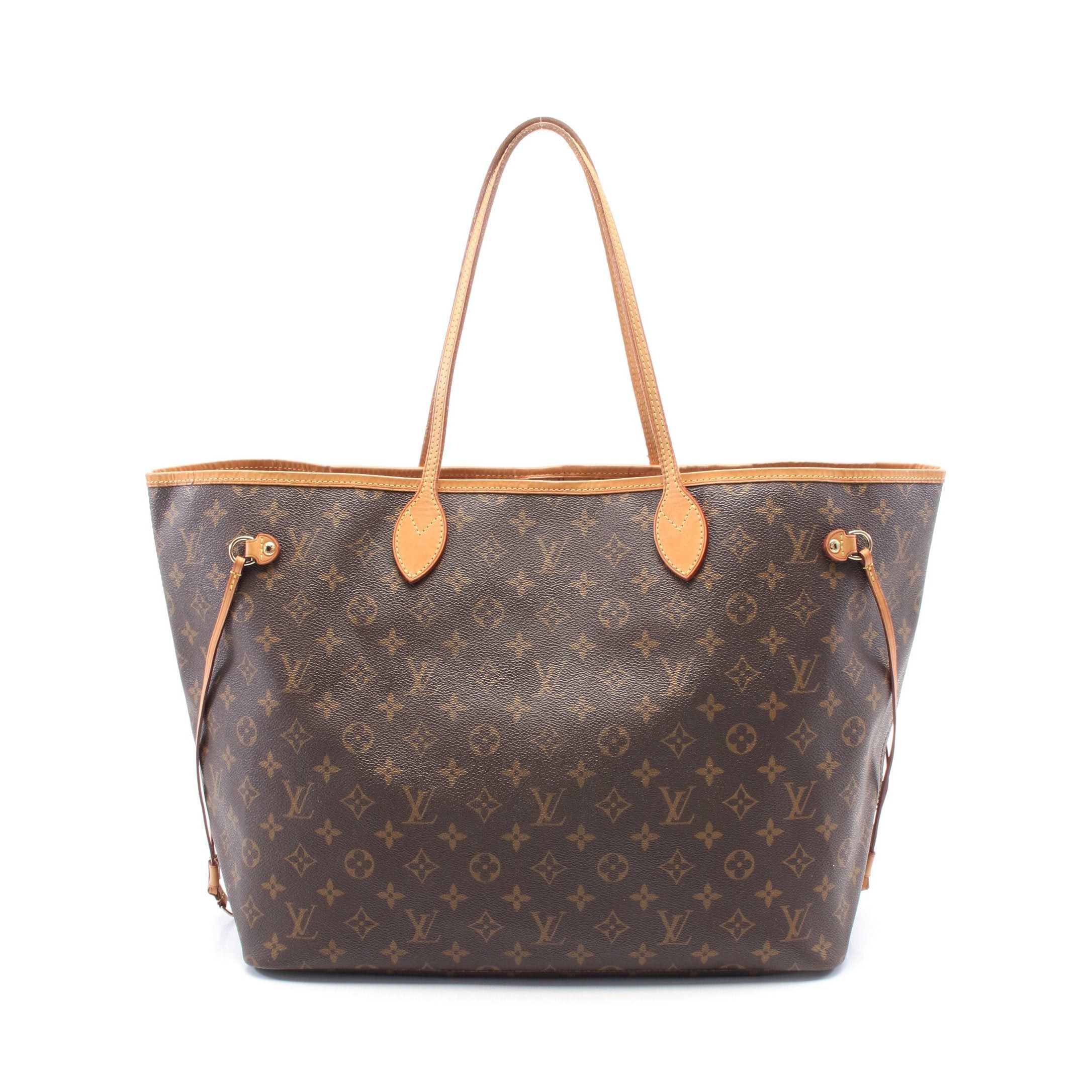 Louis Vuitton Neverfull Gm Monogram Shoulder Bag Tote Leather Brown, Women's