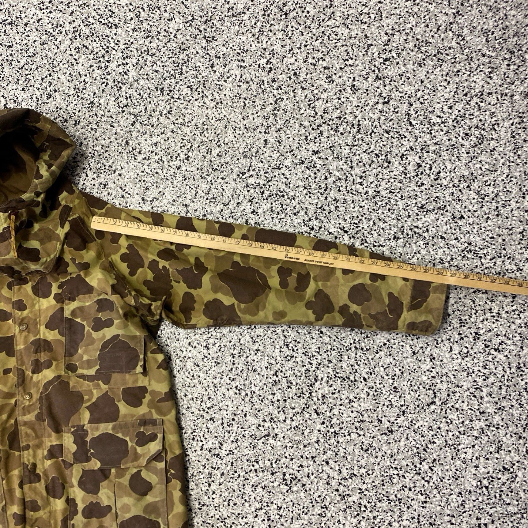 Rains VINTAGE Columbia Jacket Mens L Brown Duck Camo Hunting Gore Tex Rain Coat 80s Size US L / EU 52-54 / 3 - 7 Thumbnail
