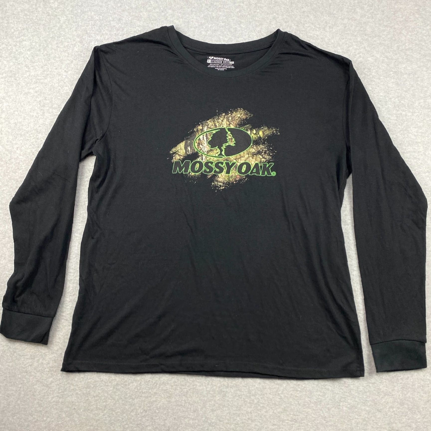 Vintage VINTAGE? No. Mossy Oak Staghorn Greek Shirt Mens 2XL Black Long Sleeve Graphic Hunting Size US XXL / EU 58 / 5 - 2 Thumbnail